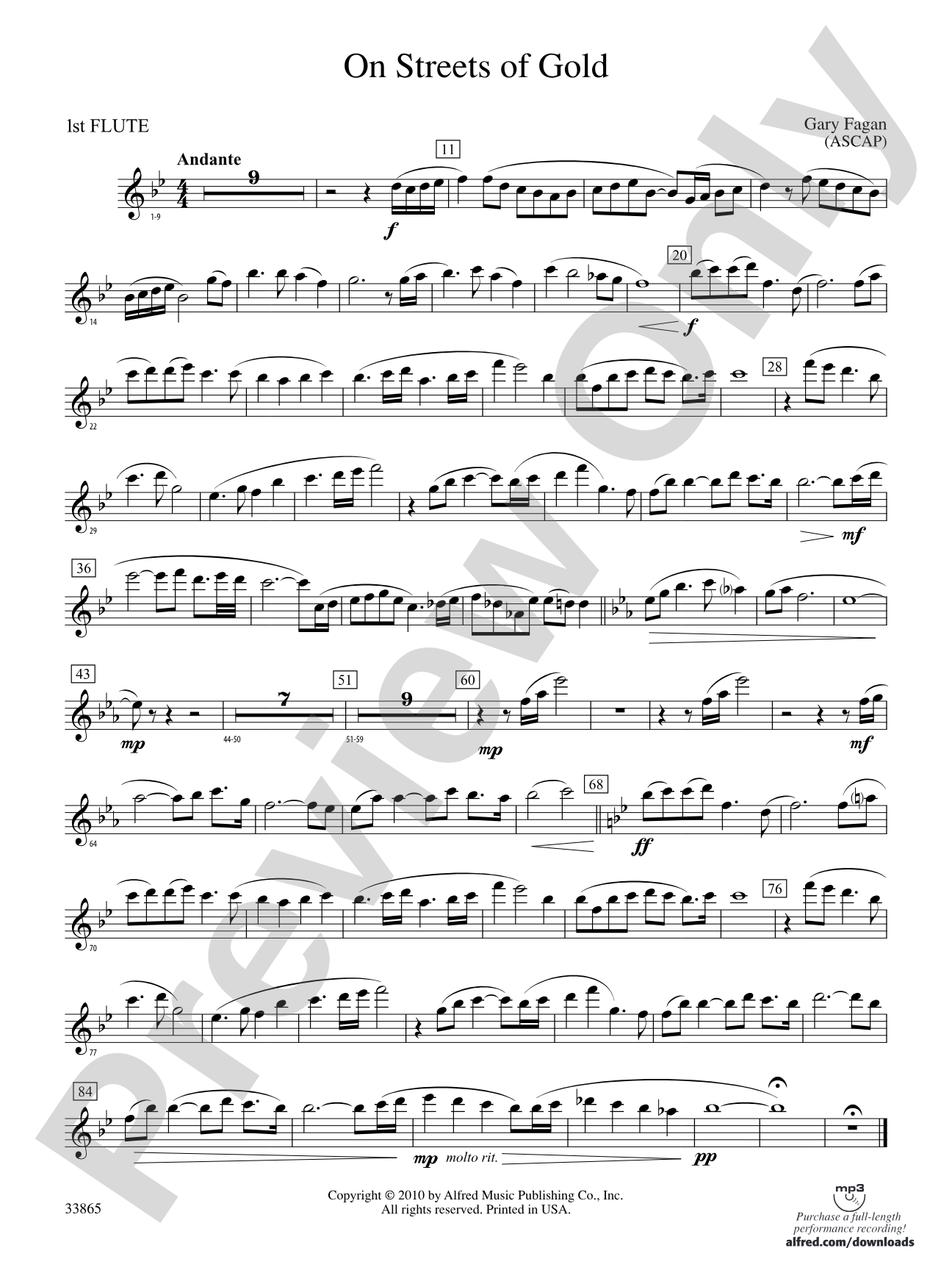 On Streets of Gold: Flute