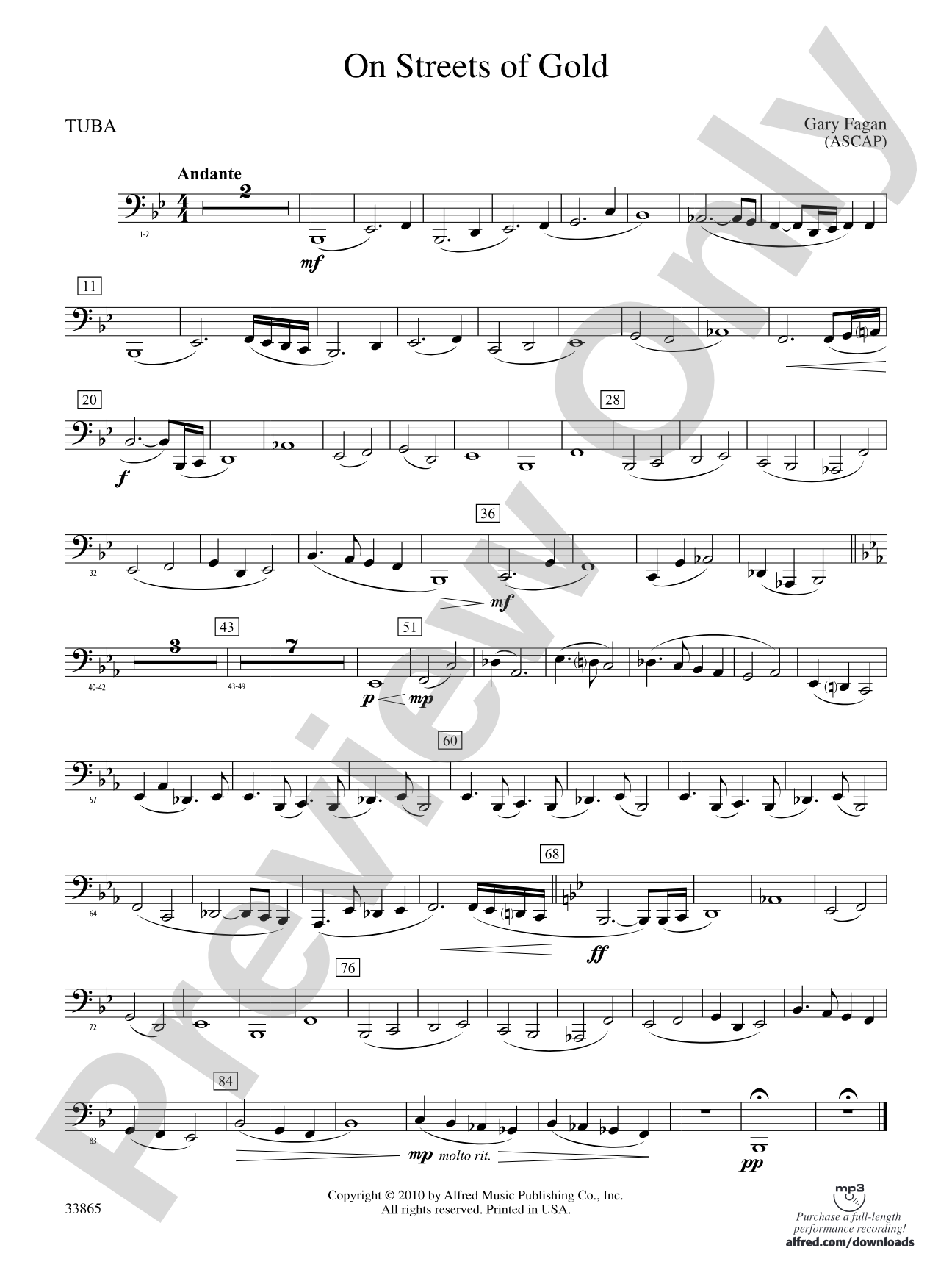 On Streets of Gold: Tuba