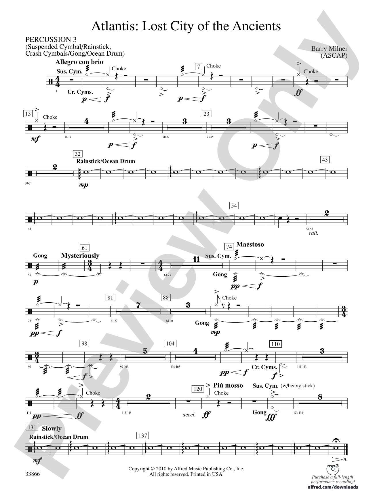 Atlantis: Lost City of the Ancients: 3rd Percussion