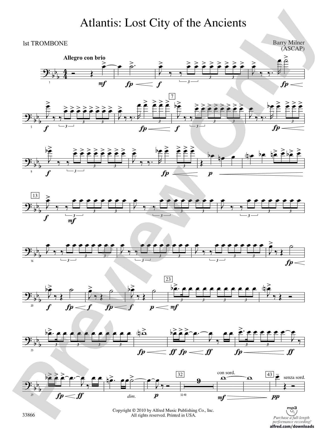 Atlantis: Lost City of the Ancients: 1st Trombone