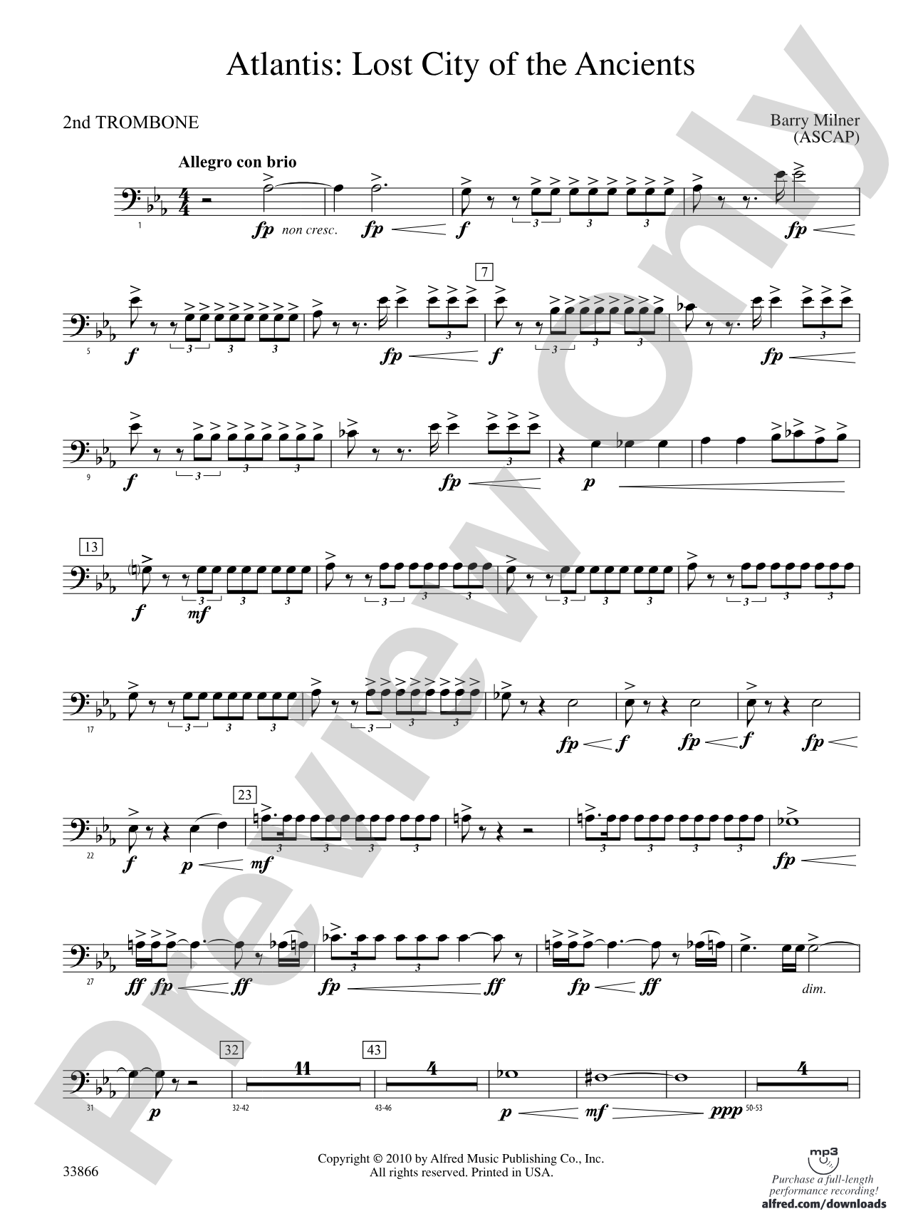 Atlantis: Lost City of the Ancients: 2nd Trombone