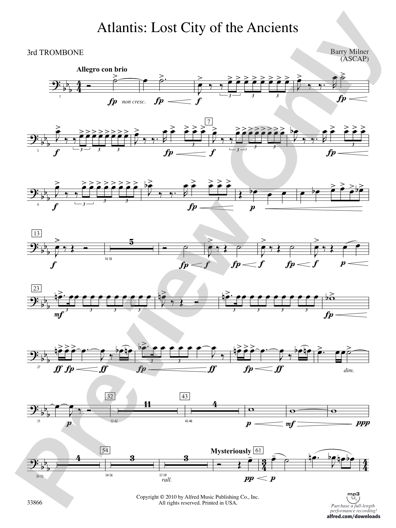 Atlantis: Lost City of the Ancients: 3rd Trombone