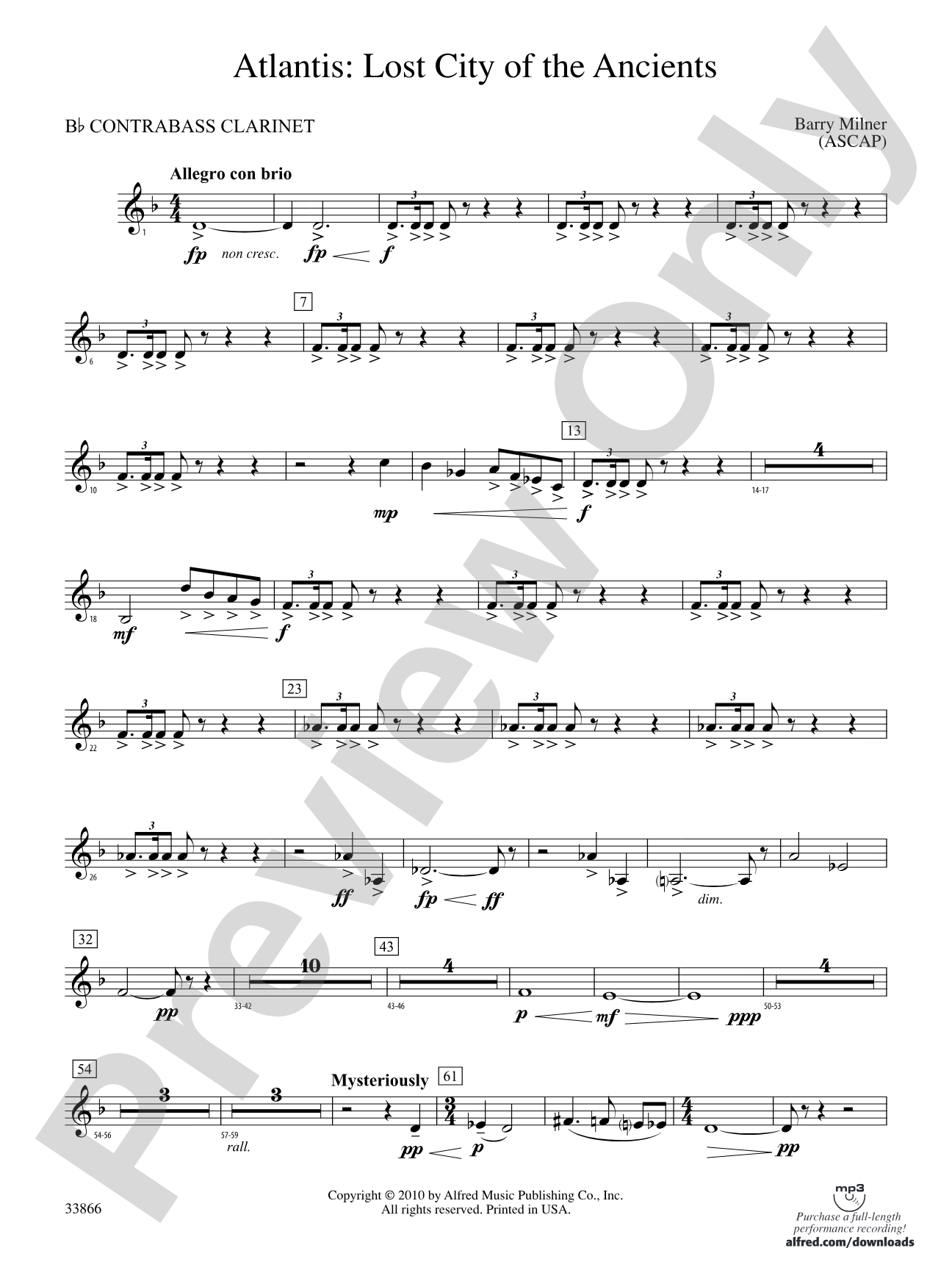 Atlantis: (wp) B-flat Contrabass Clarinet