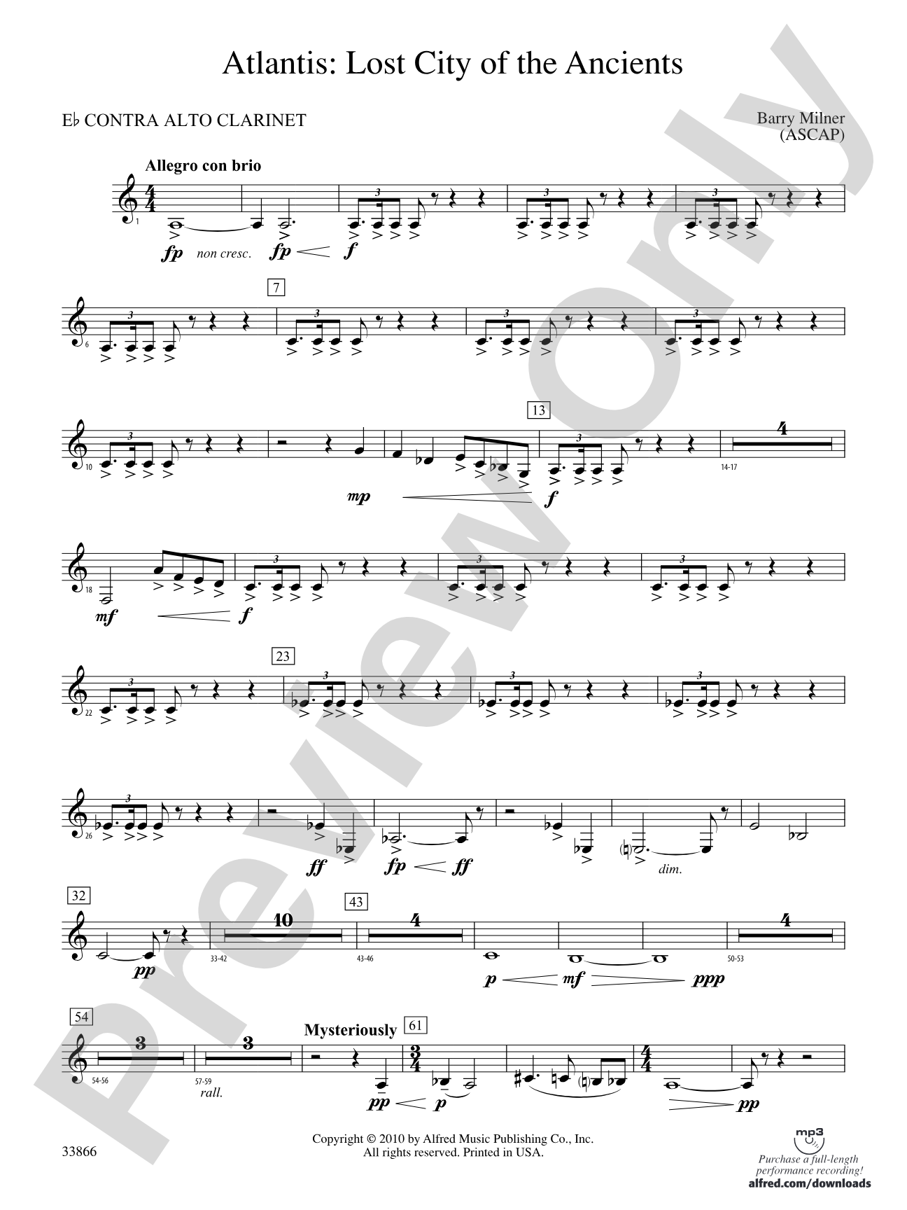 Atlantis: (wp) E-flat Contrabass Clarinet