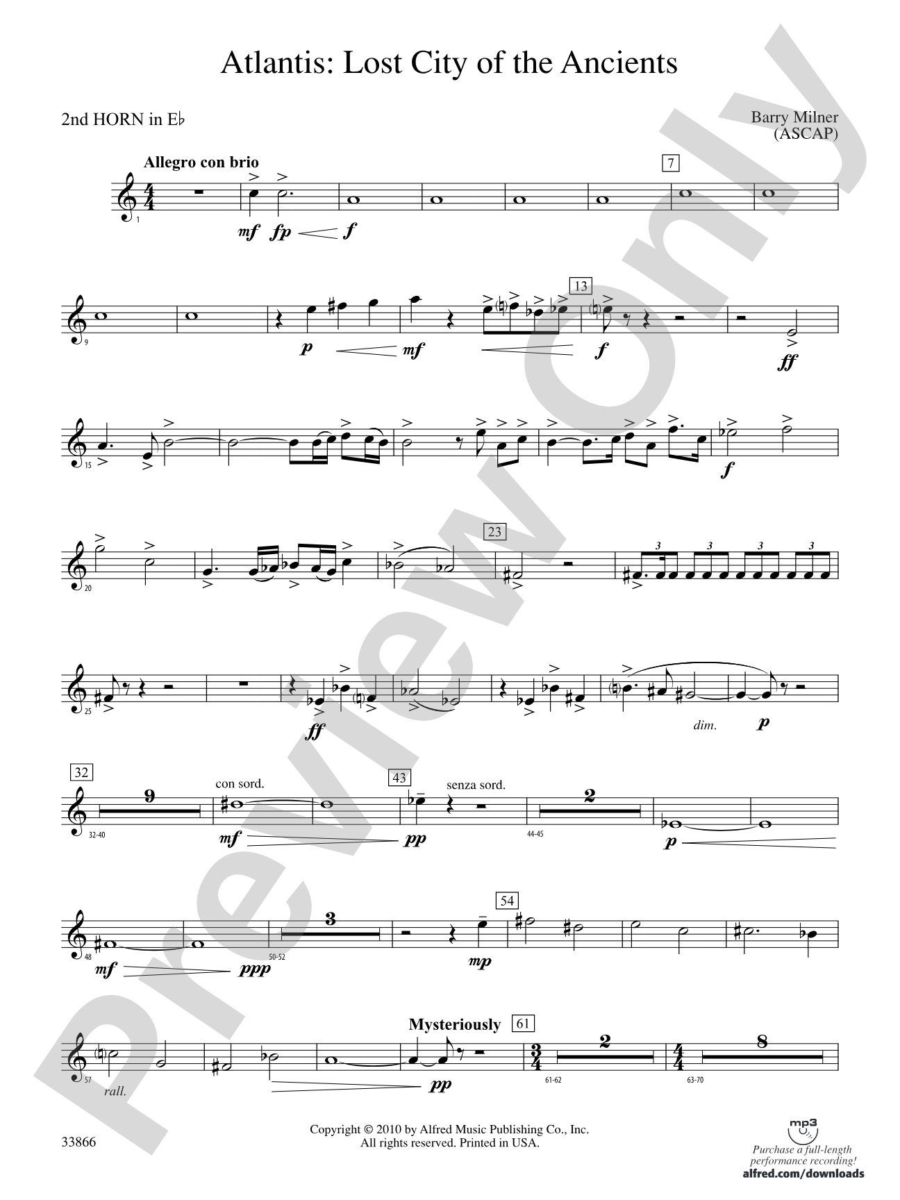 Atlantis: (wp) 2nd Horn in E-flat