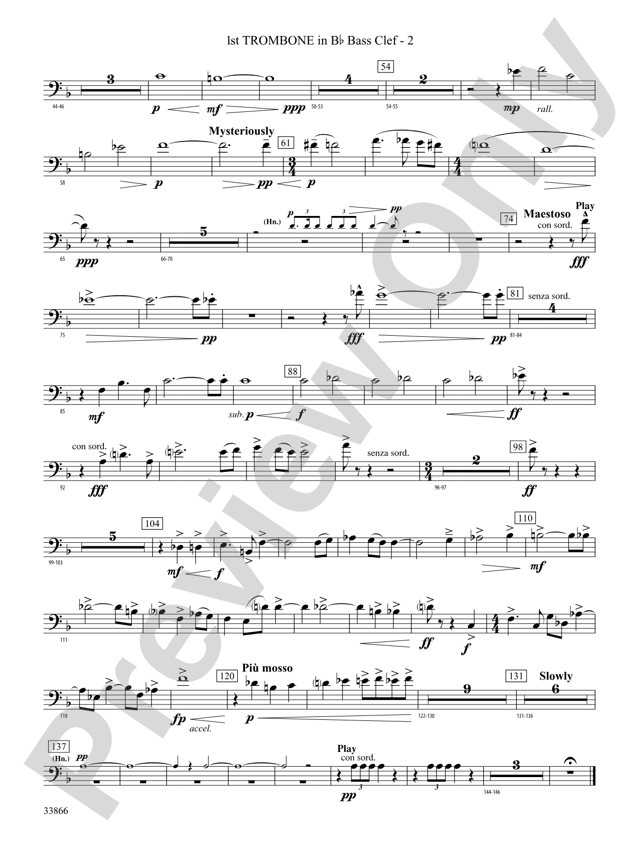 Atlantis: (wp) 1st B-flat Trombone B.C.
