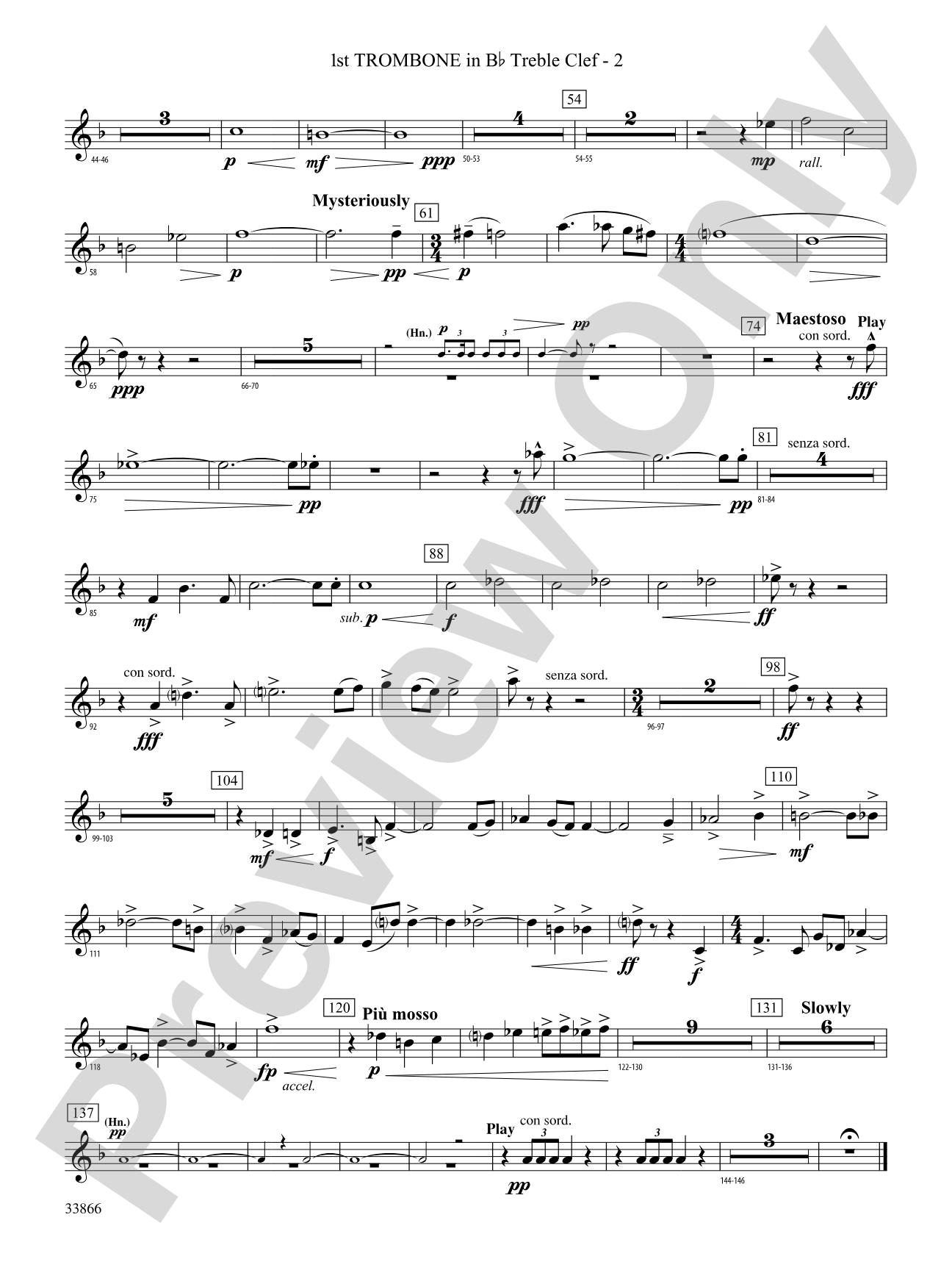 Atlantis: (wp) 1st B-flat Trombone T.C.