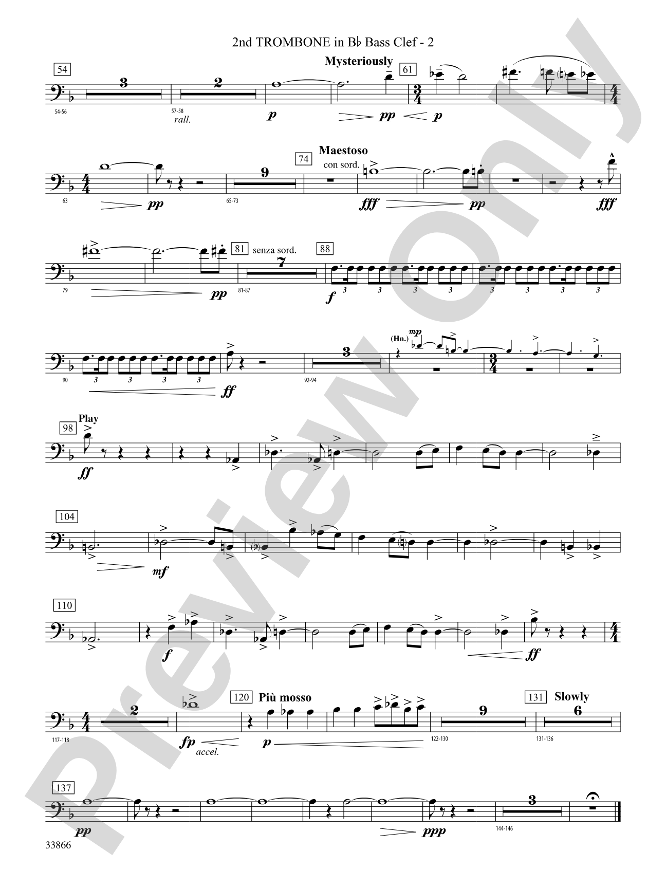 Atlantis: (wp) 2nd B-flat Trombone B.C.