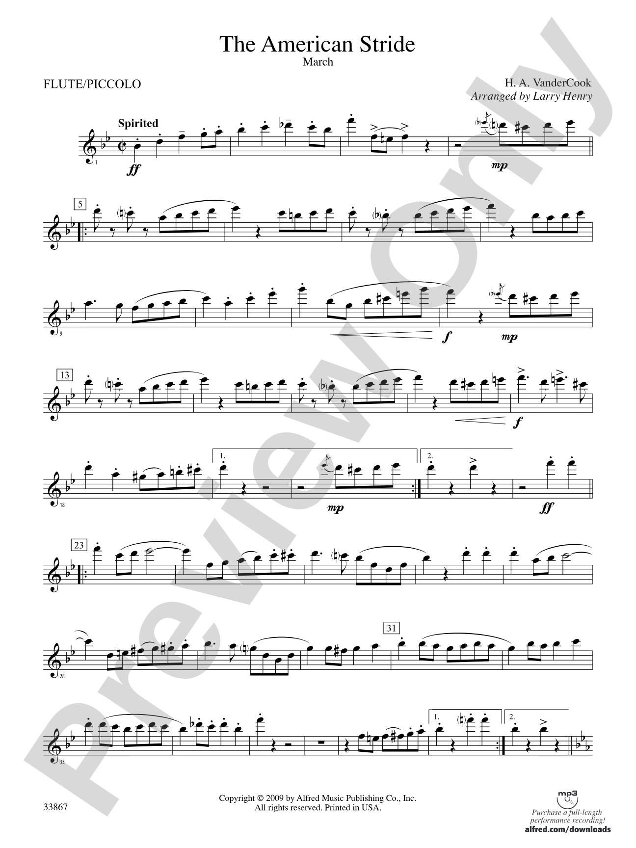 The American Stride: Flute