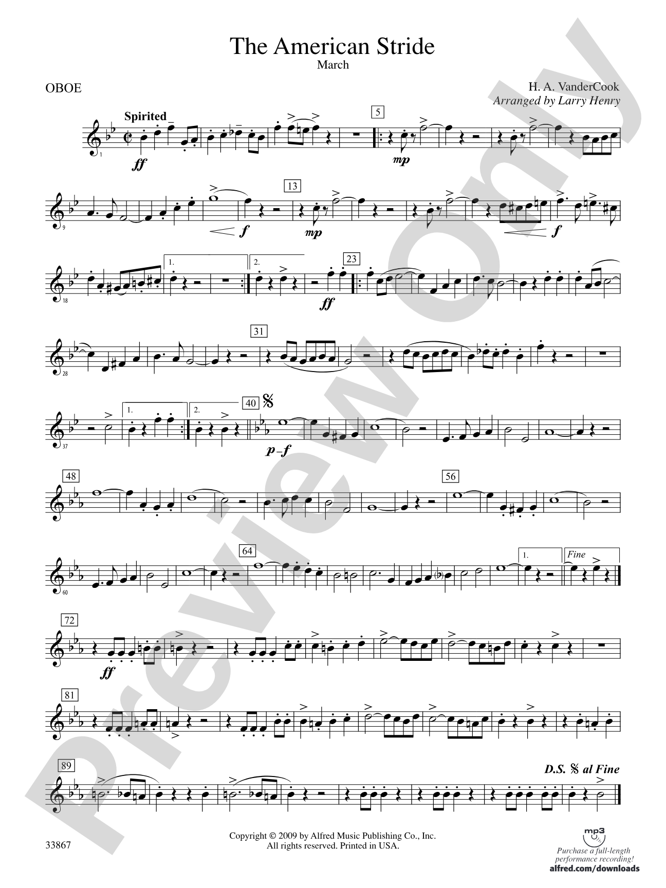 The American Stride: Oboe