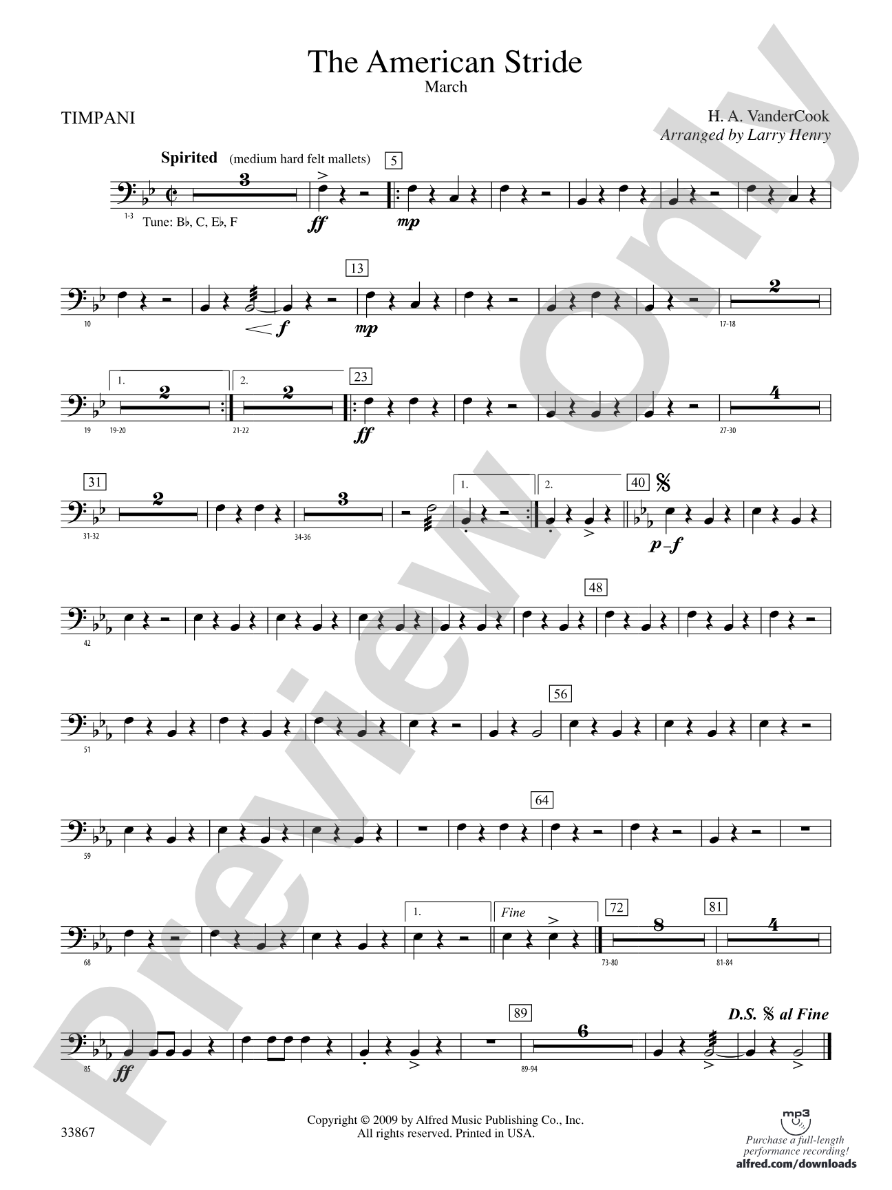 The American Stride: Timpani