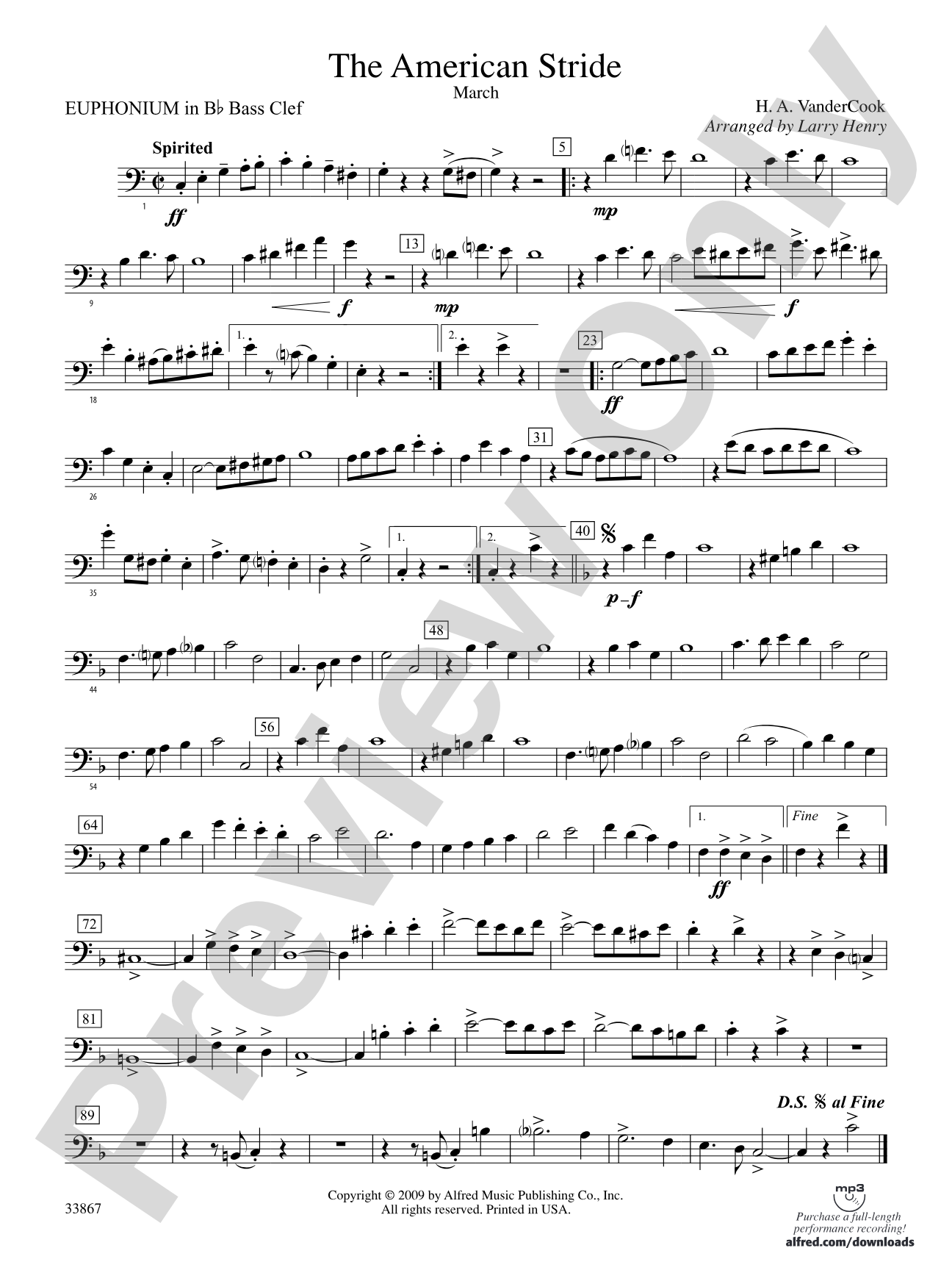 The American Stride: (wp) B-flat Baritone B.C.