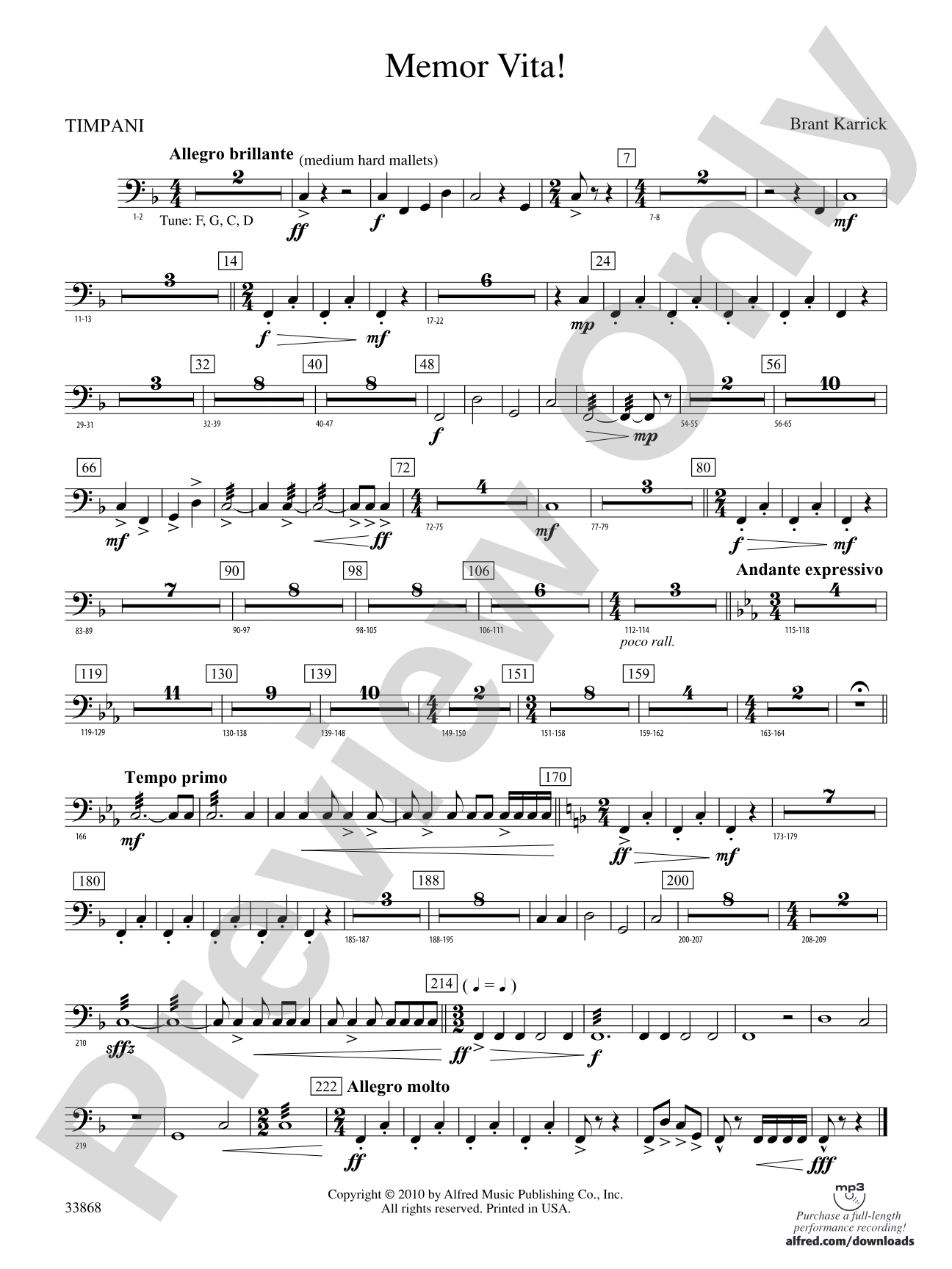 Memor Vita!: Timpani