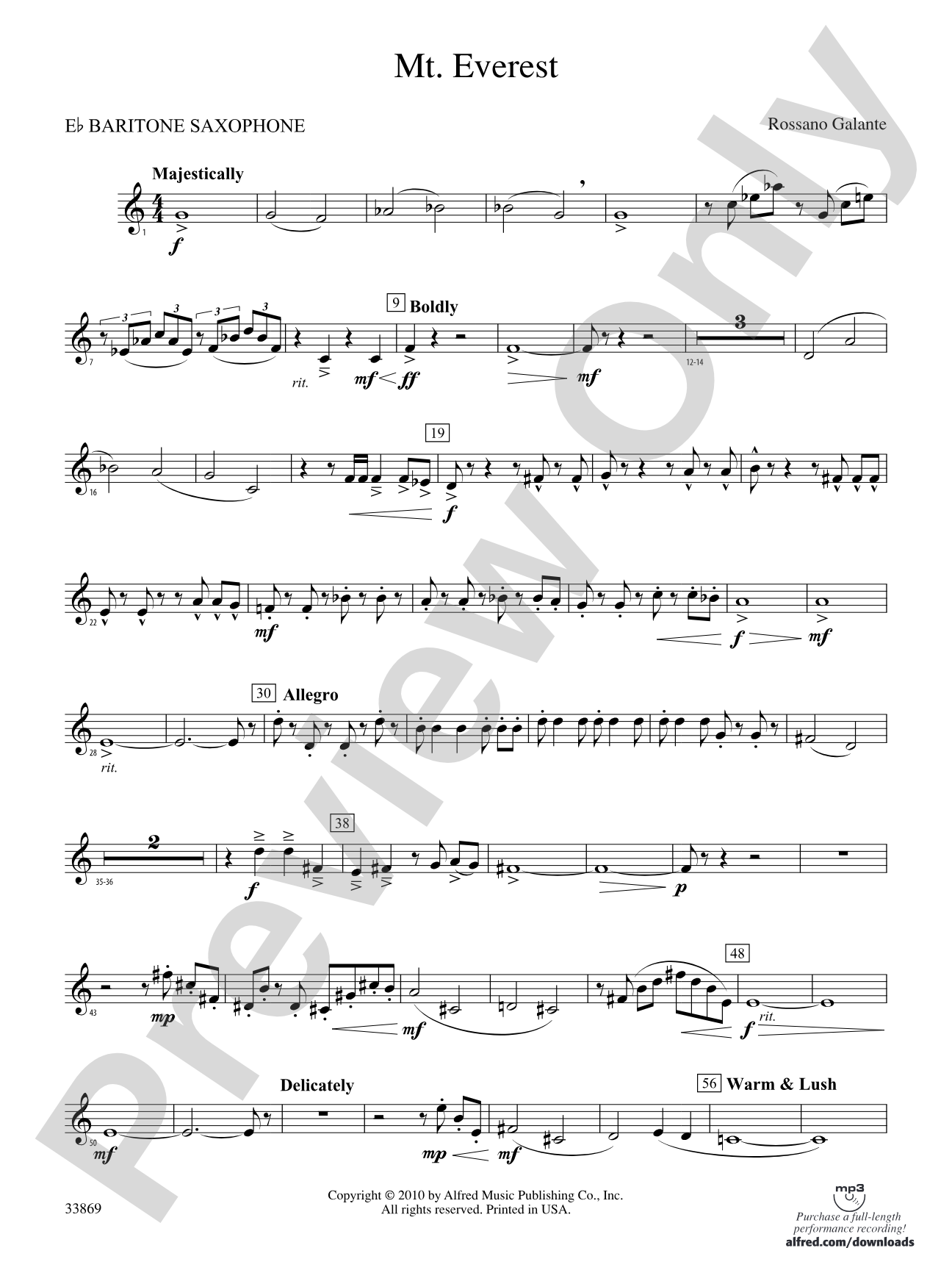 Mt. Everest: E-flat Baritone Saxophone