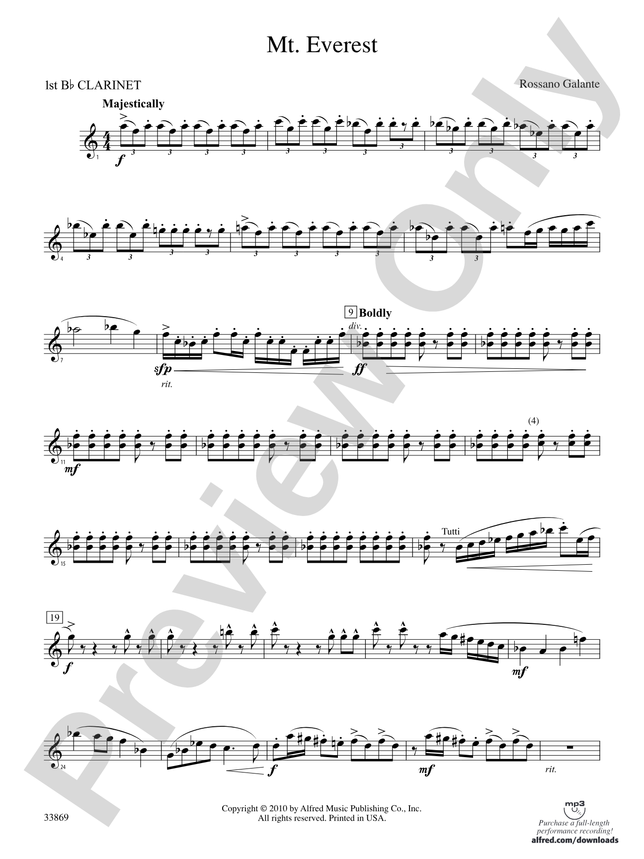 Mt. Everest: 1st B-flat Clarinet