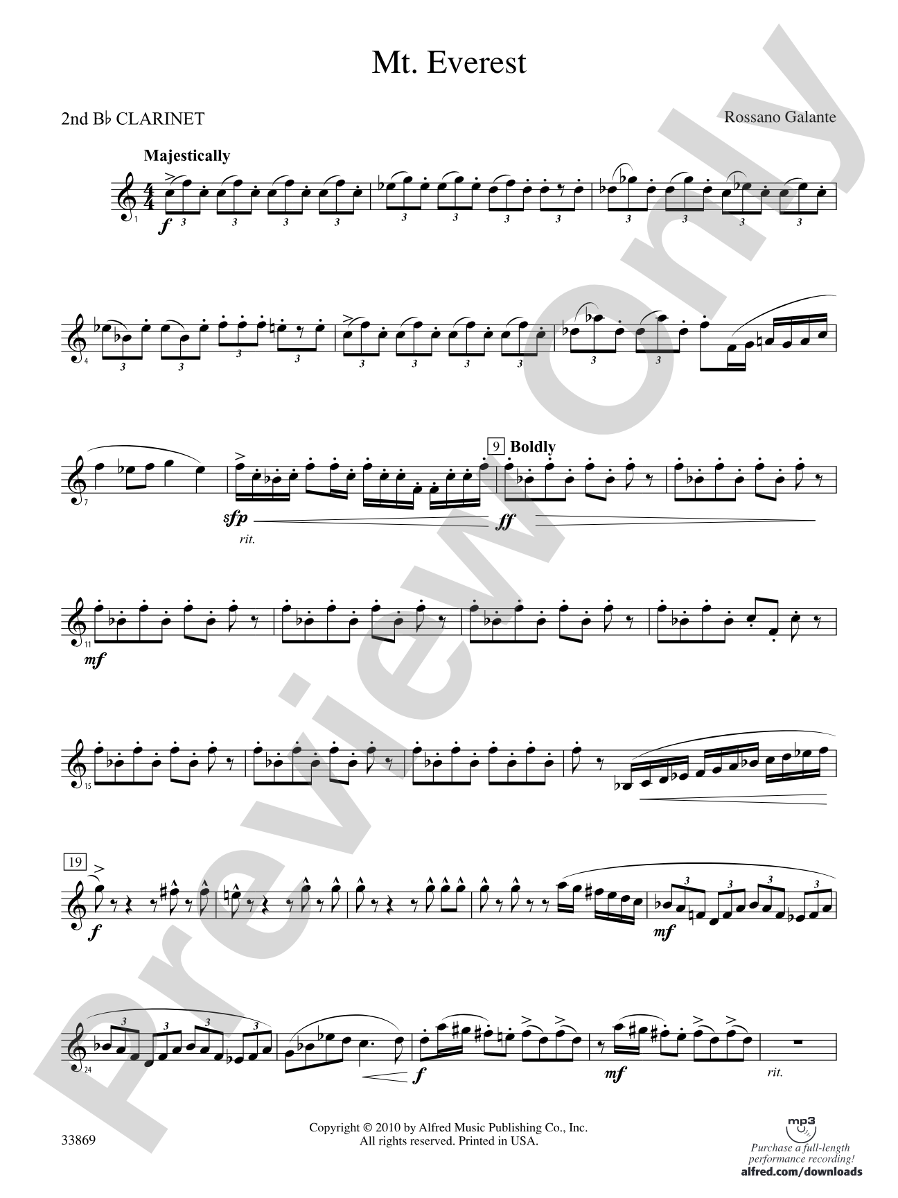 Mt. Everest: 2nd B-flat Clarinet