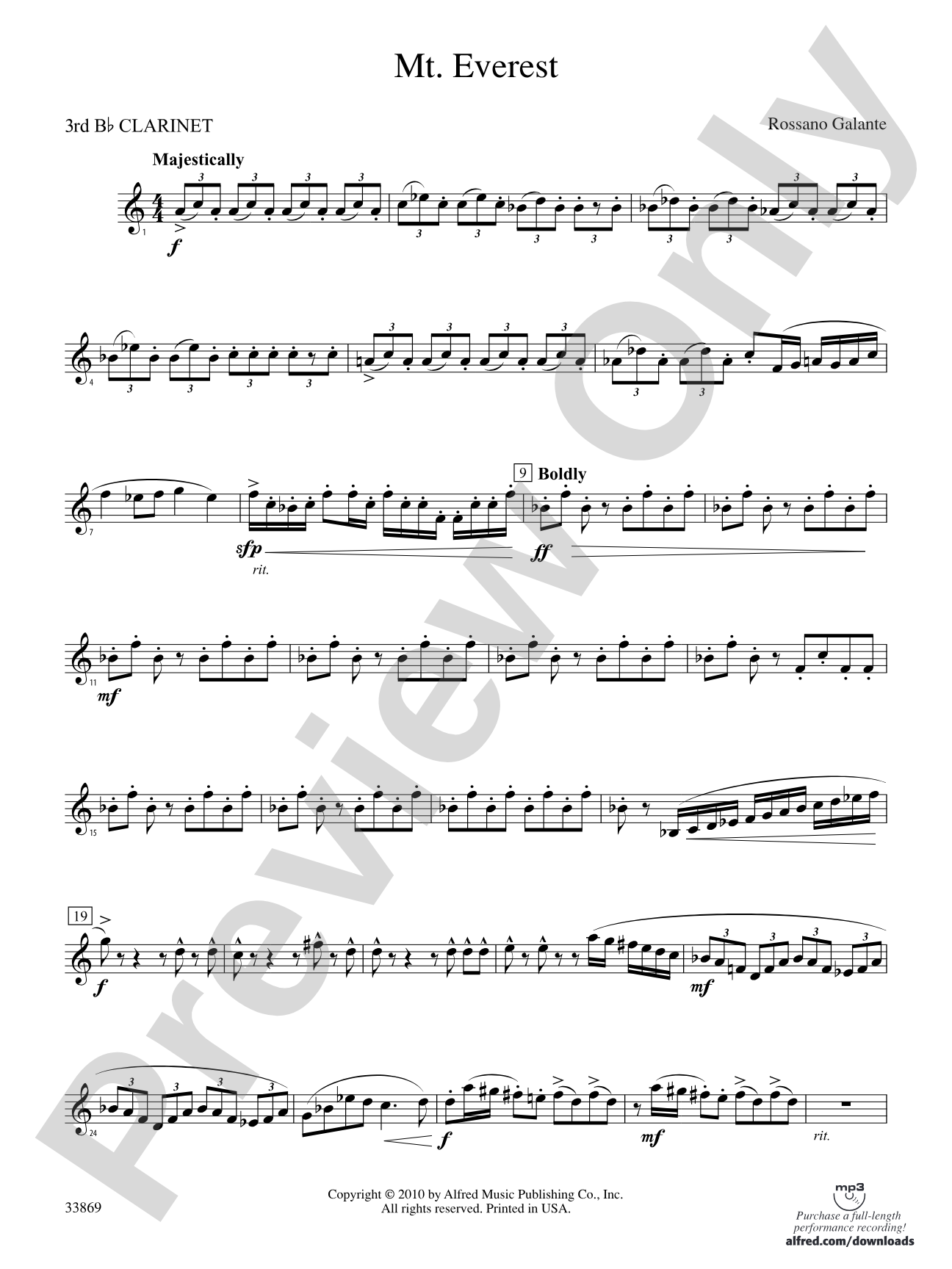 Mt. Everest: 3rd B-flat Clarinet