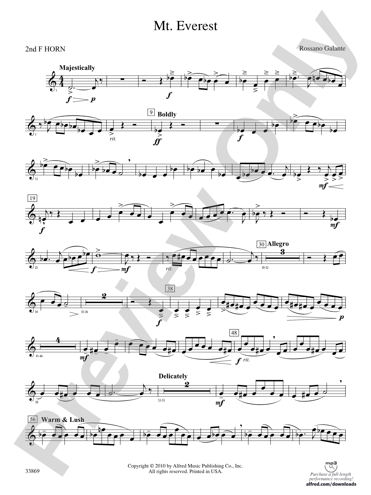 Mt. Everest: 2nd F Horn