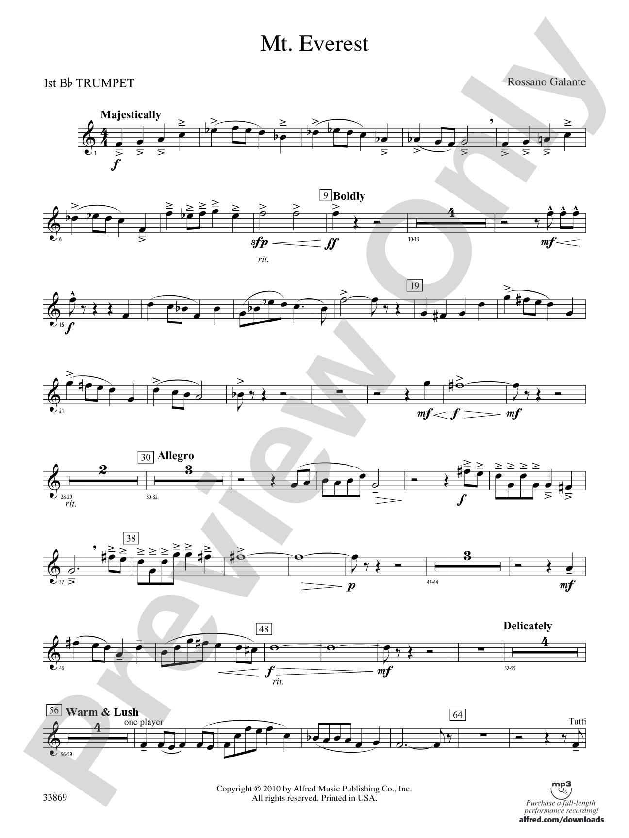 Mt. Everest: 1st B-flat Trumpet