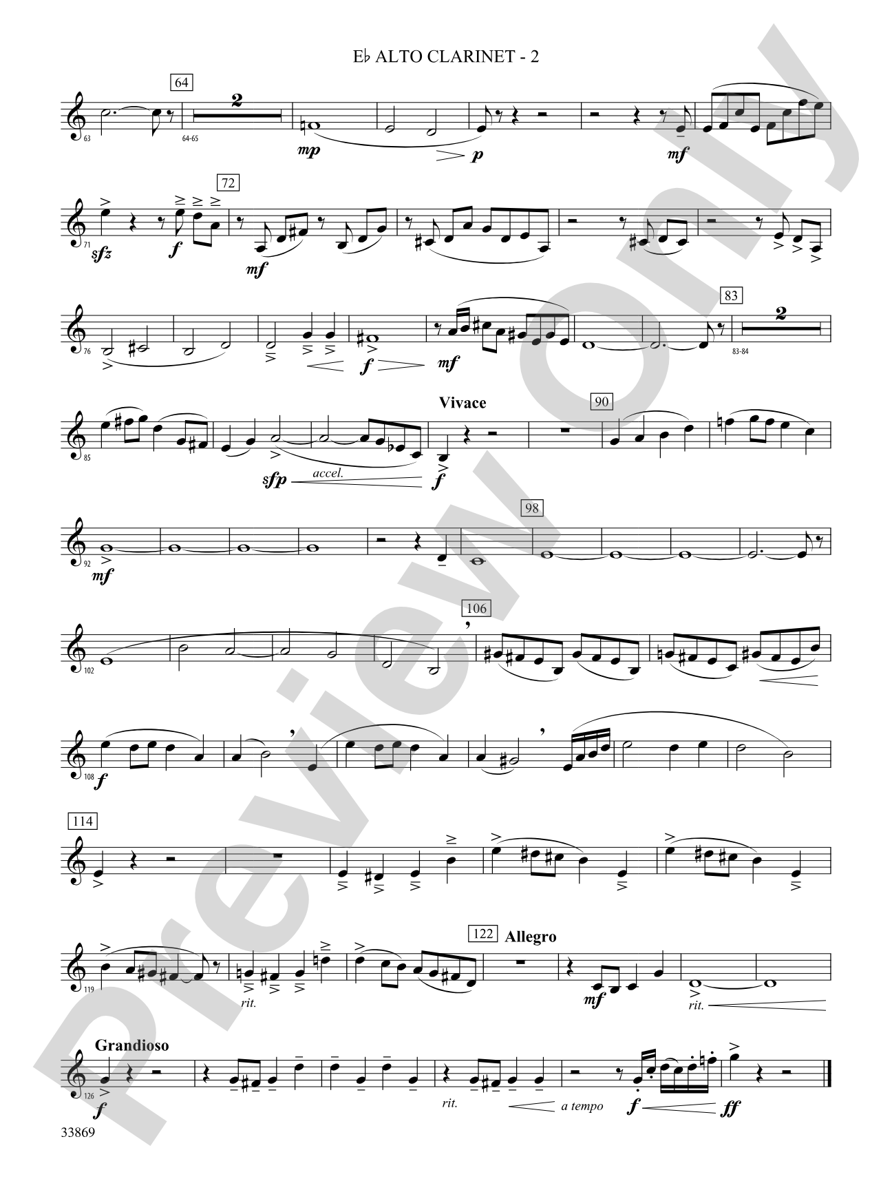 Mt. Everest: (wp) E-flat Alto Clarinet