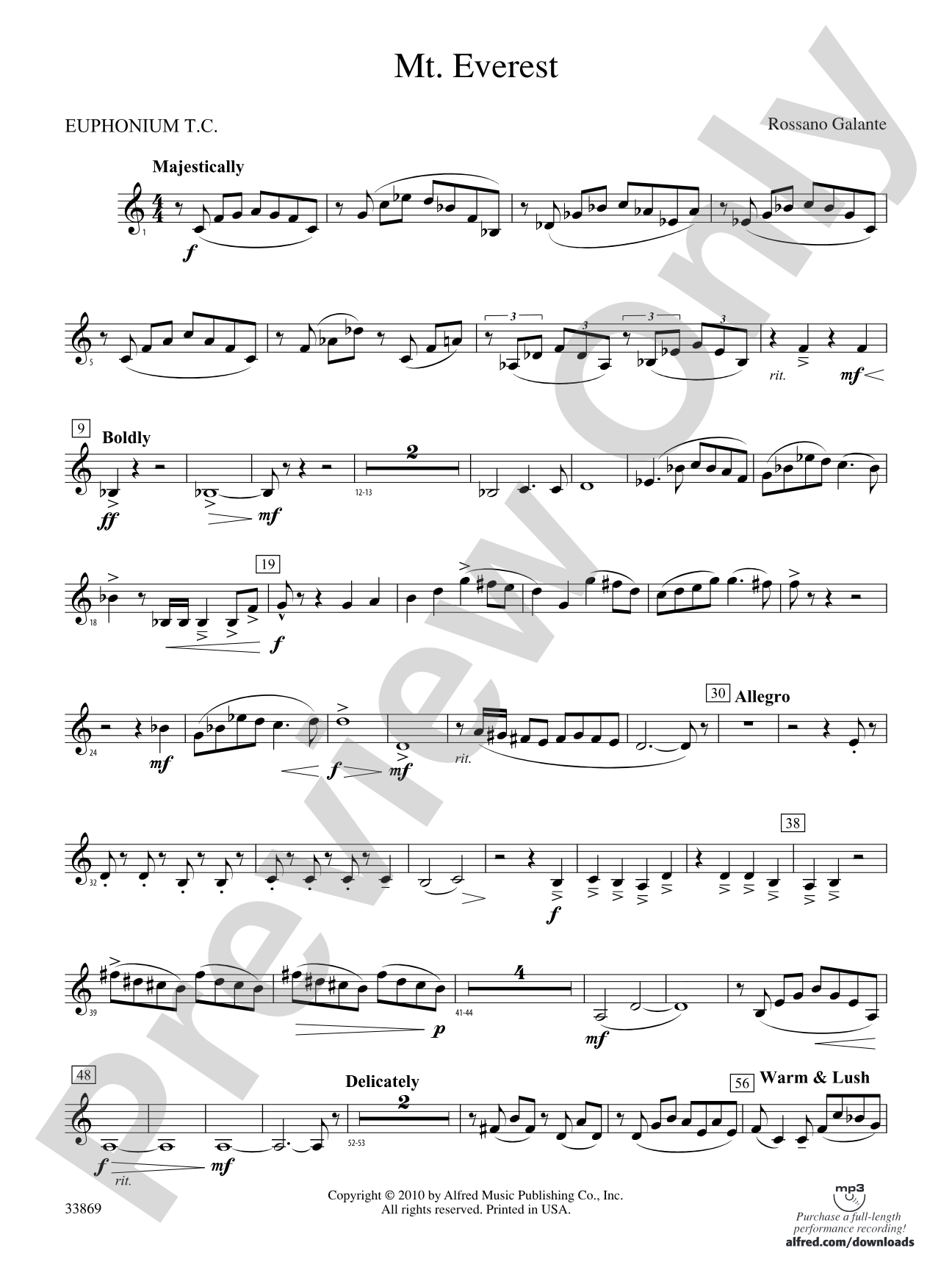 Mt. Everest: (wp) Baritone T.C.