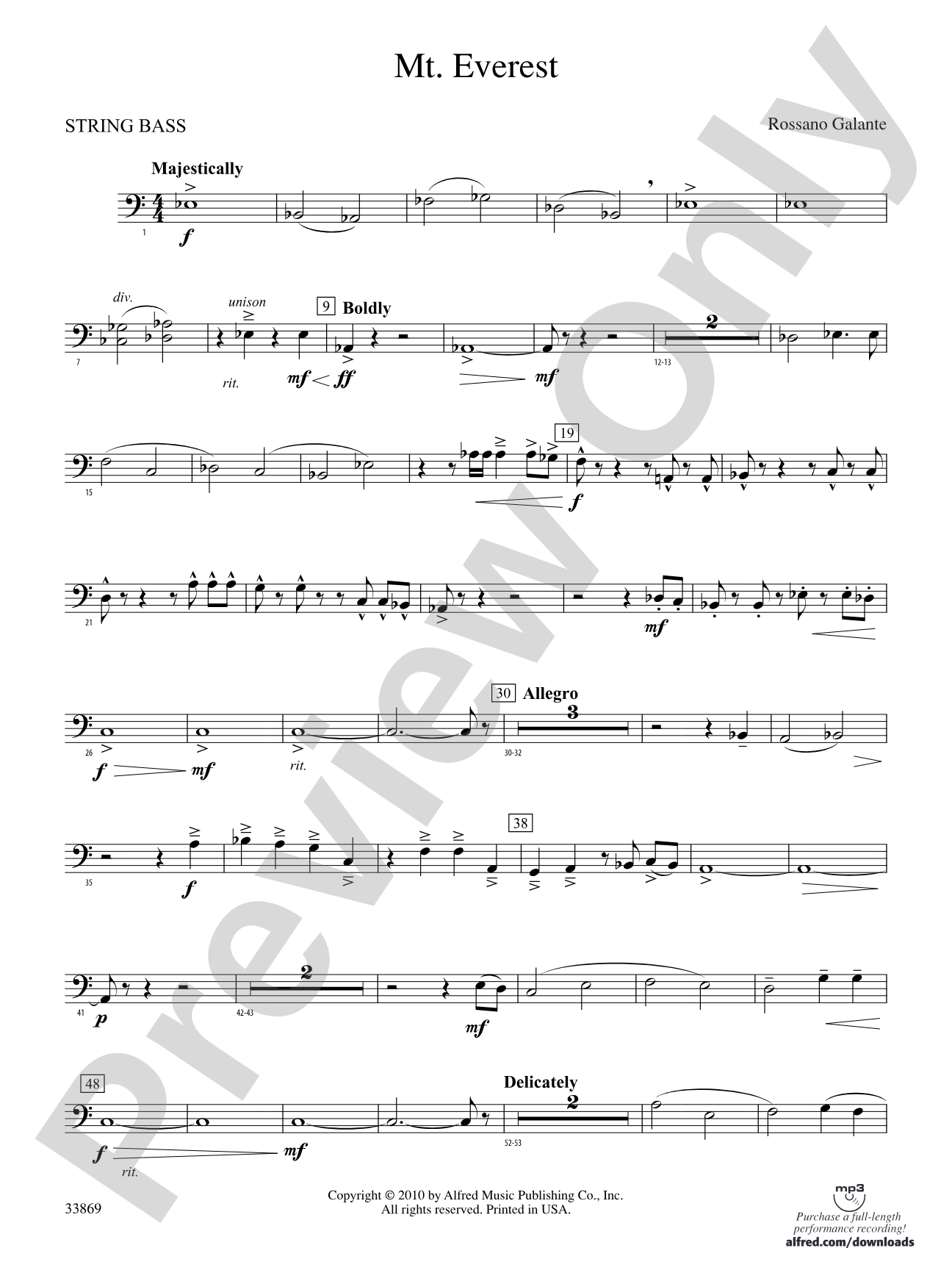 Mt. Everest: (wp) String Bass