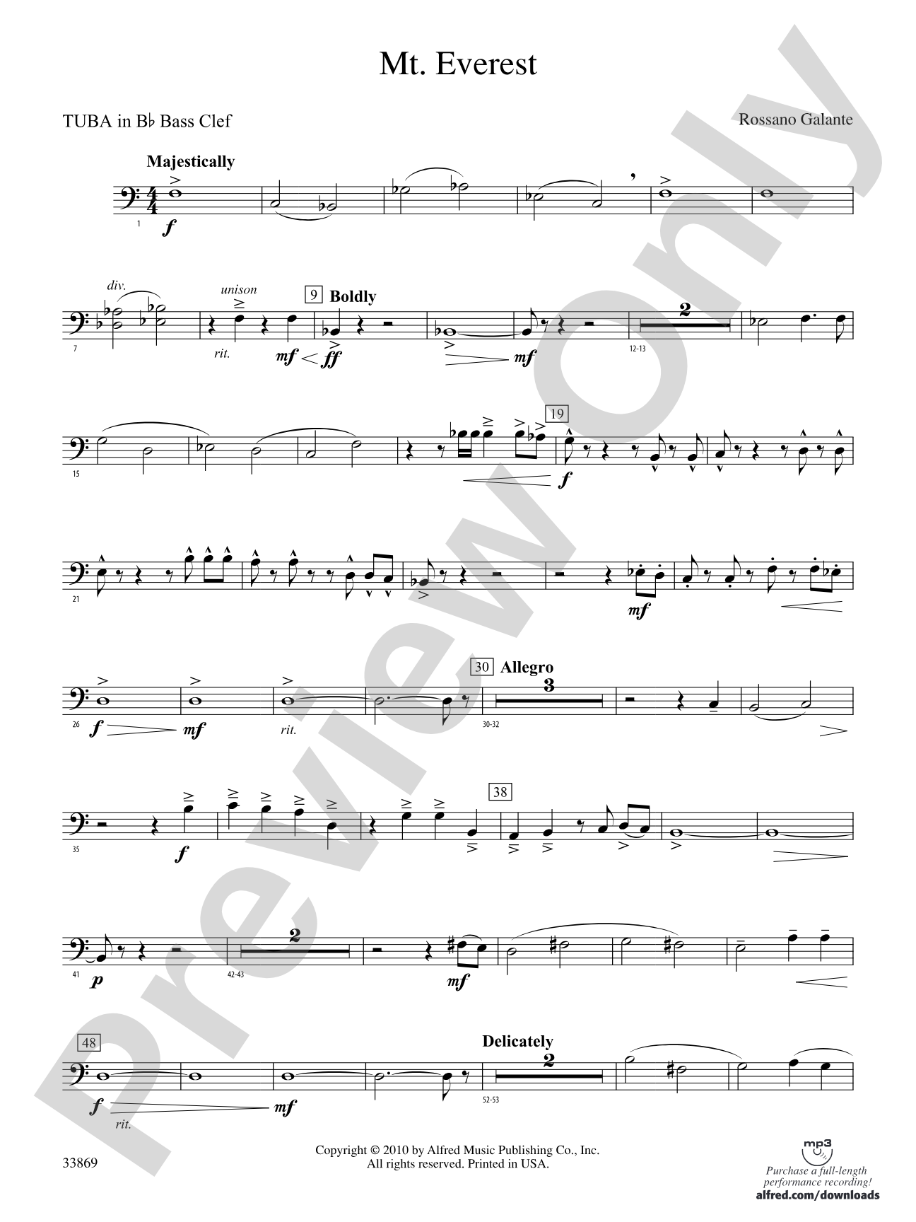 Mt. Everest: (wp) B-flat Tuba B.C.