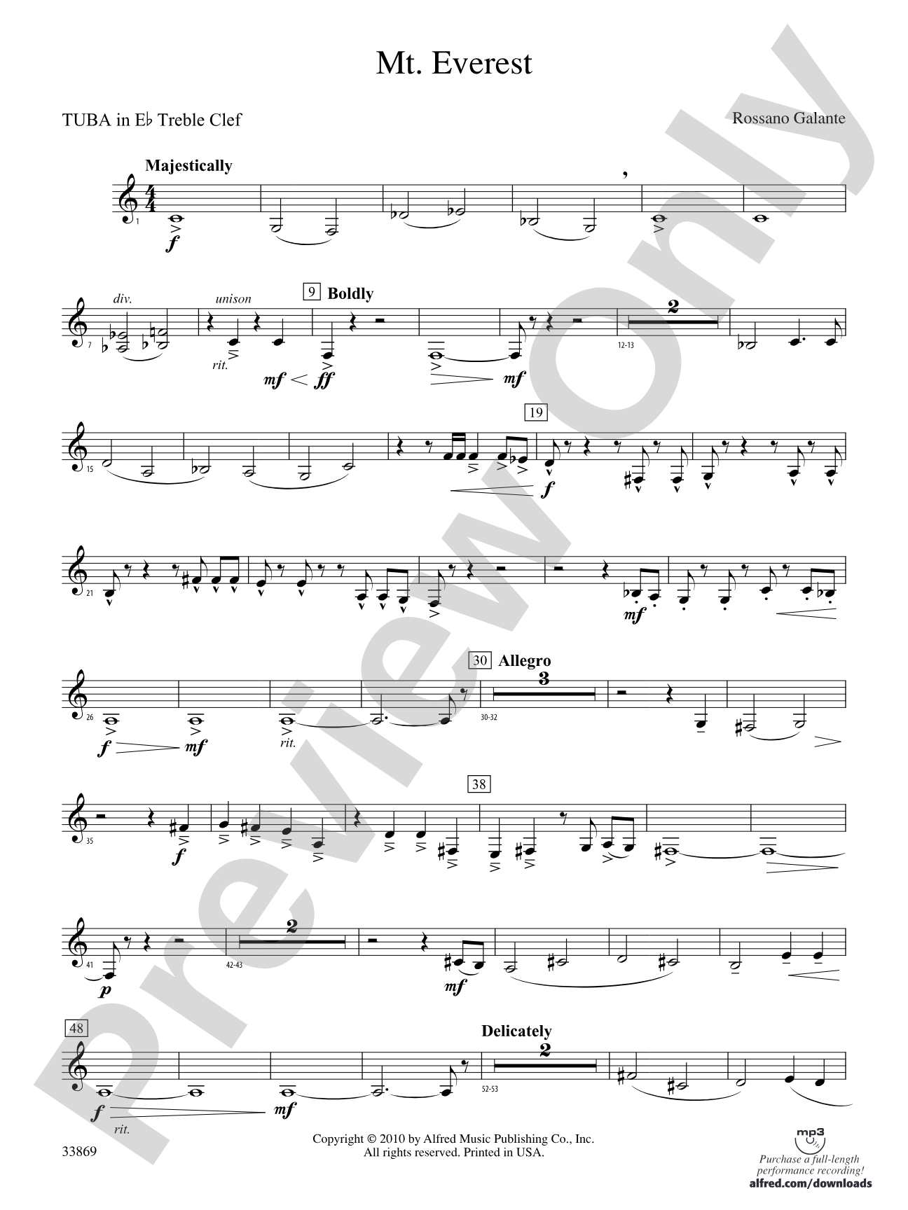 Mt. Everest: (wp) E-flat Tuba T.C.