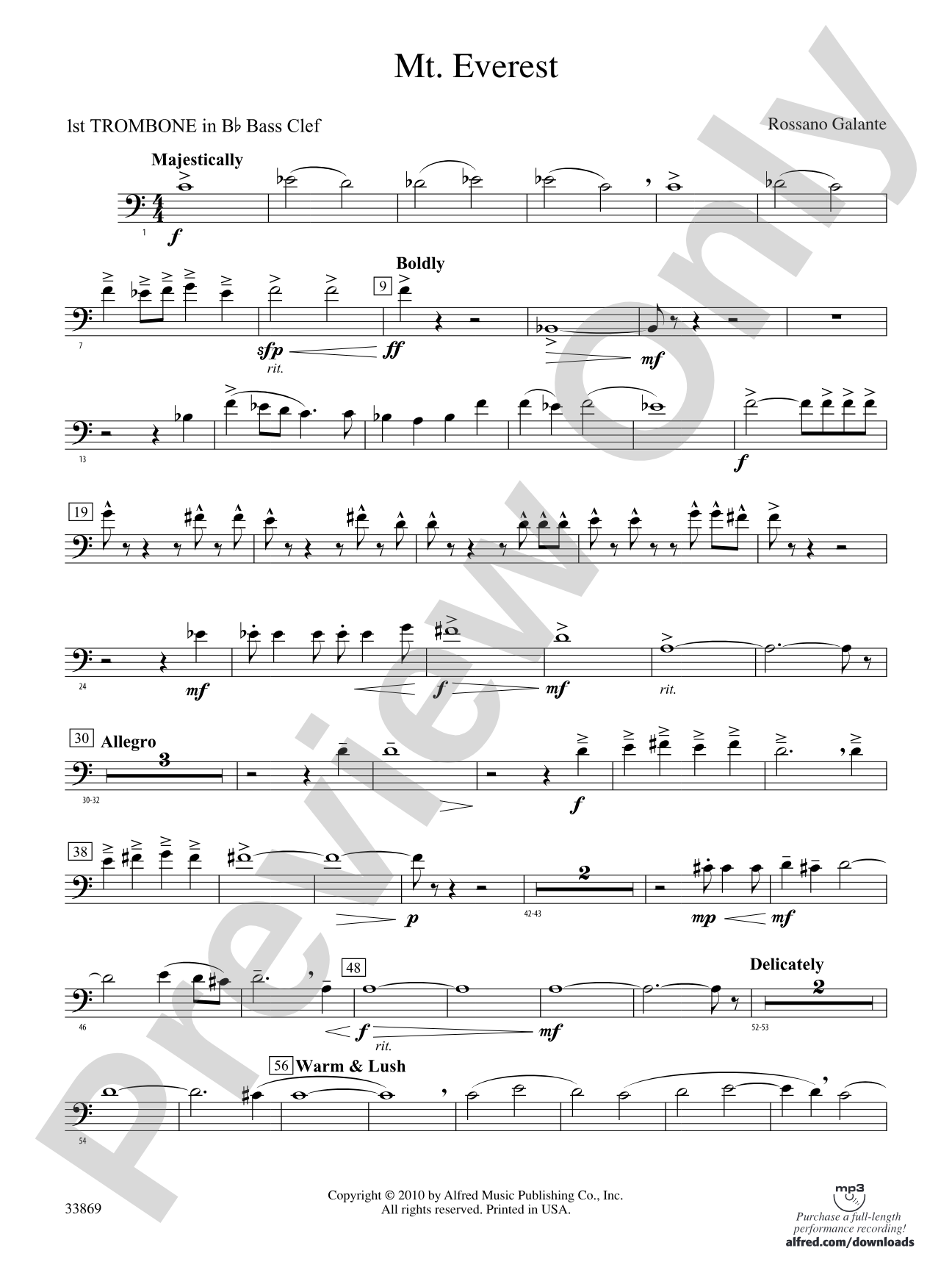 Mt. Everest: (wp) 1st B-flat Trombone B.C.