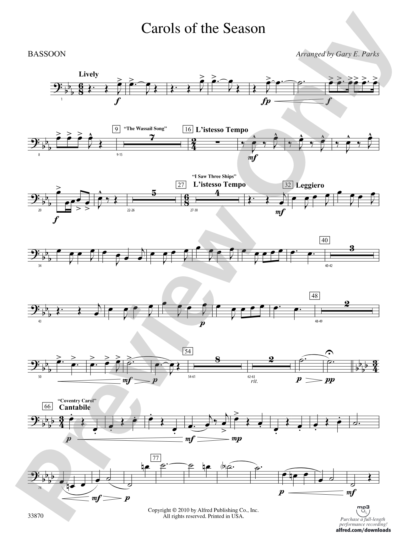 Carols of the Season: Bassoon