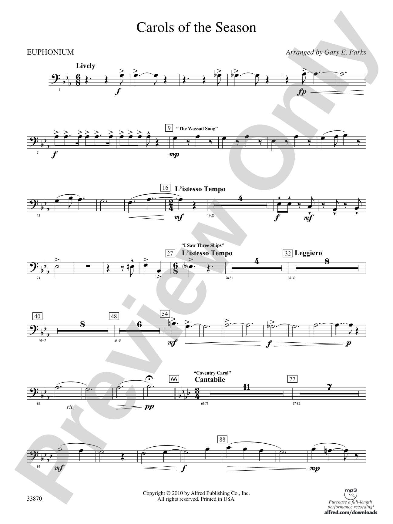 Carols of the Season: Baritone B.C.