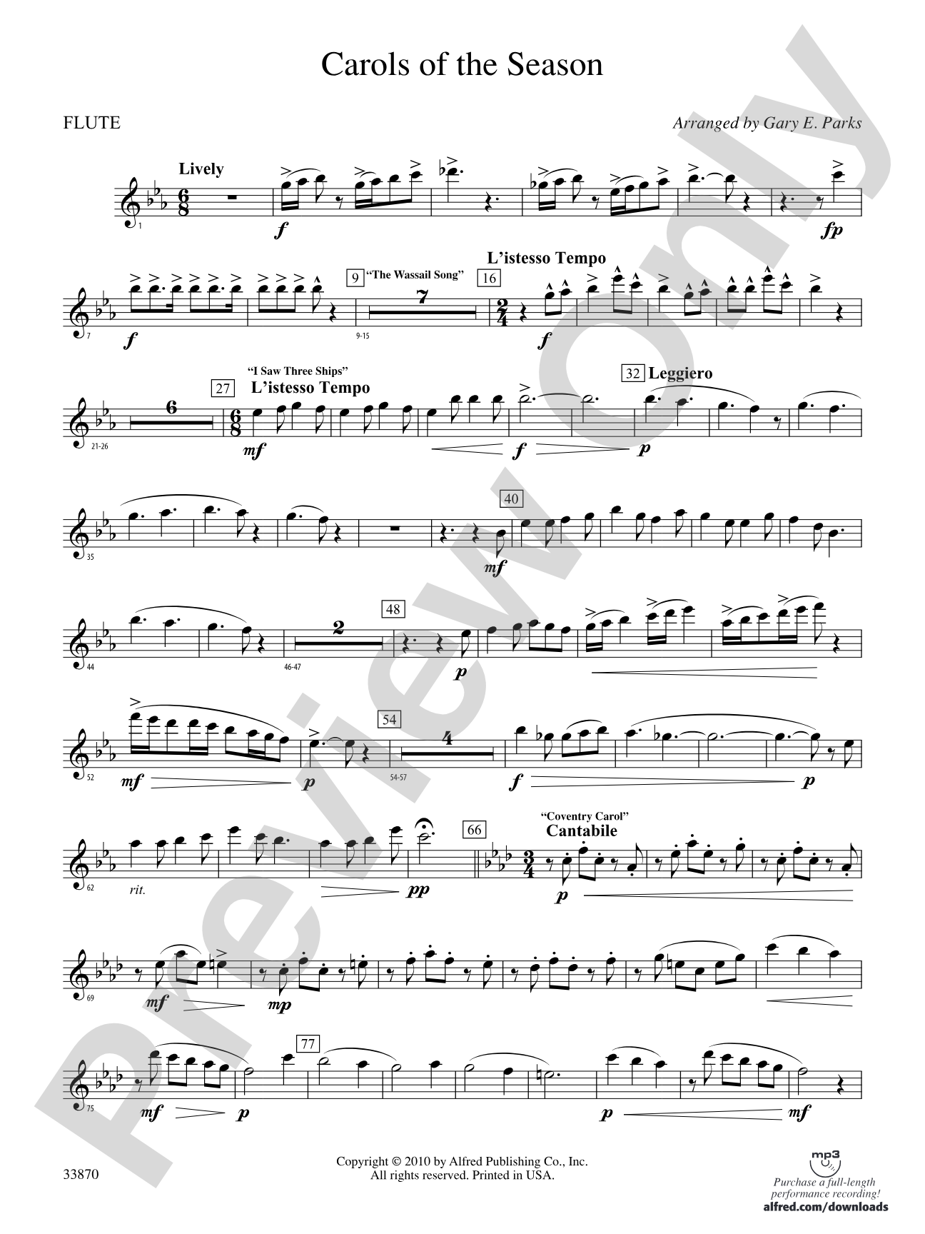 Carols of the Season: Flute