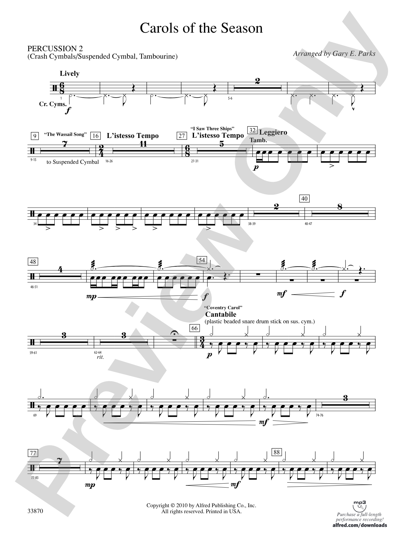 Carols of the Season: 2nd Percussion