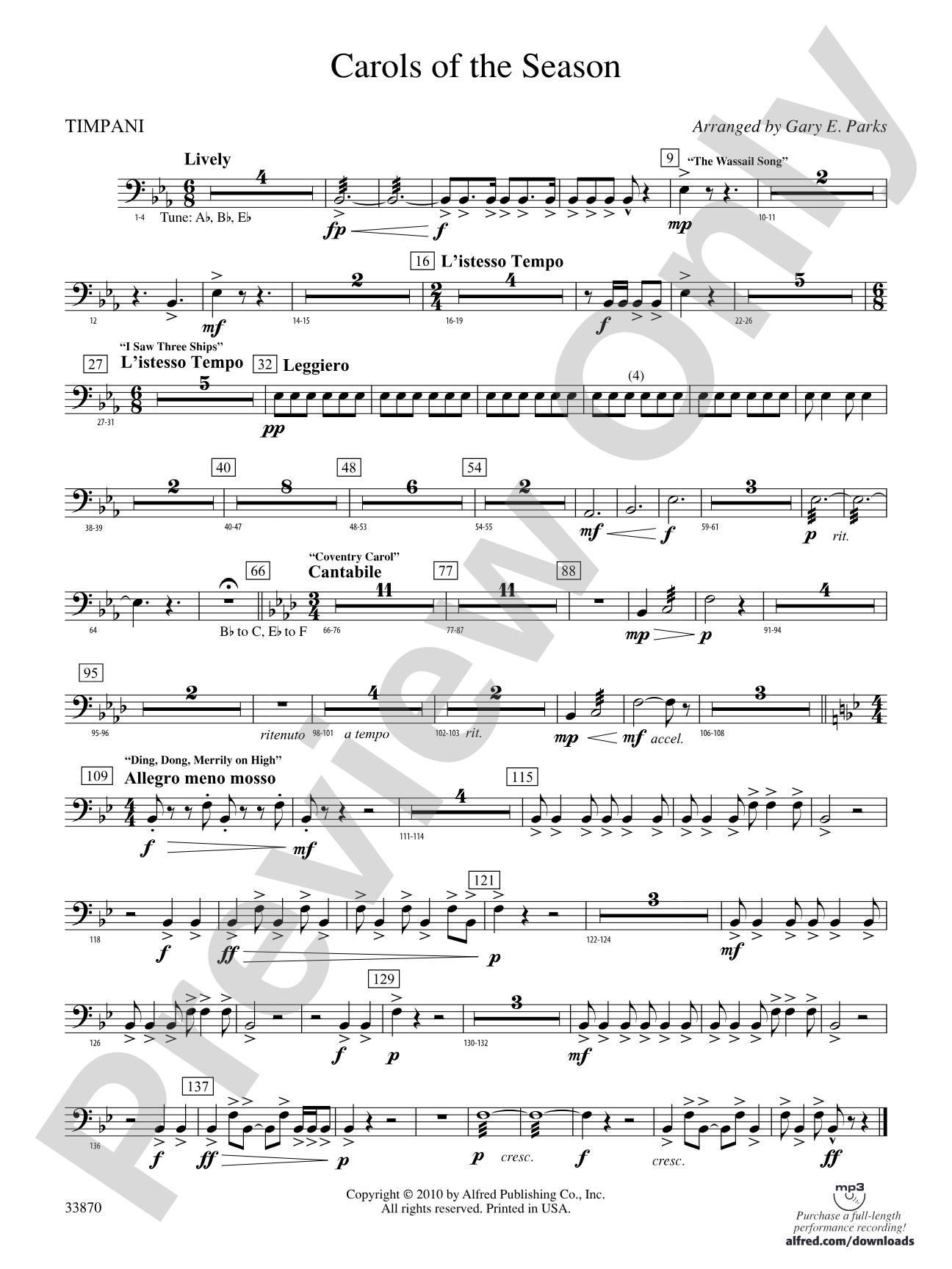 Carols of the Season: Timpani