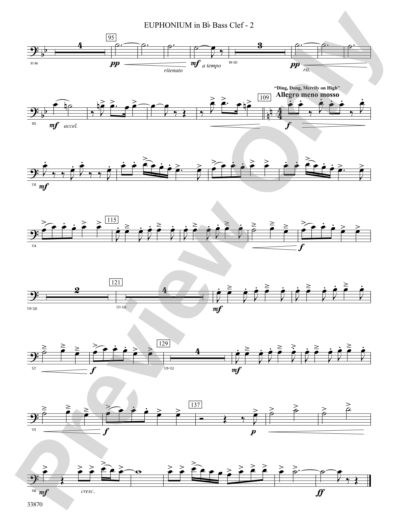 Carols of the Season: (wp) B-flat Baritone B.C.