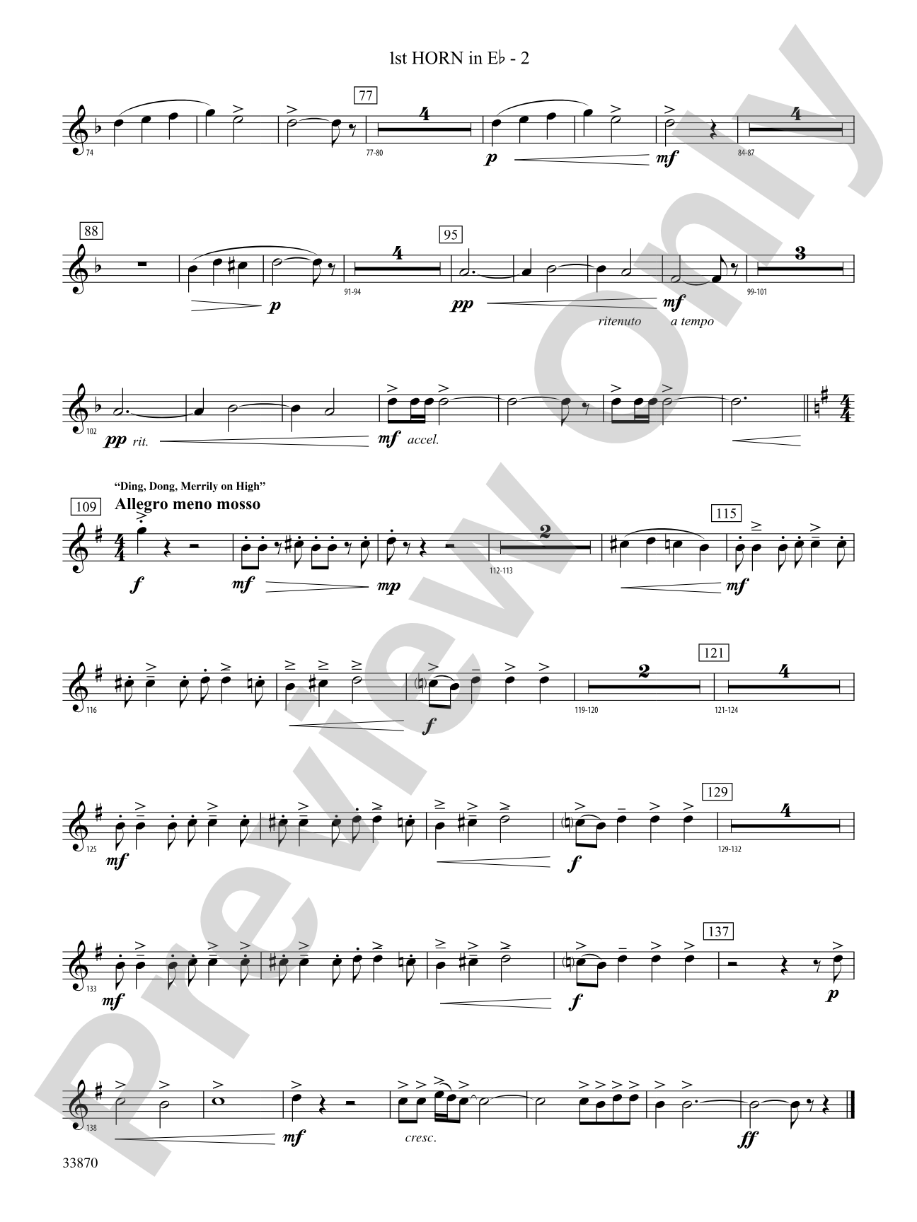 Carols of the Season: (wp) 1st Horn in E-flat
