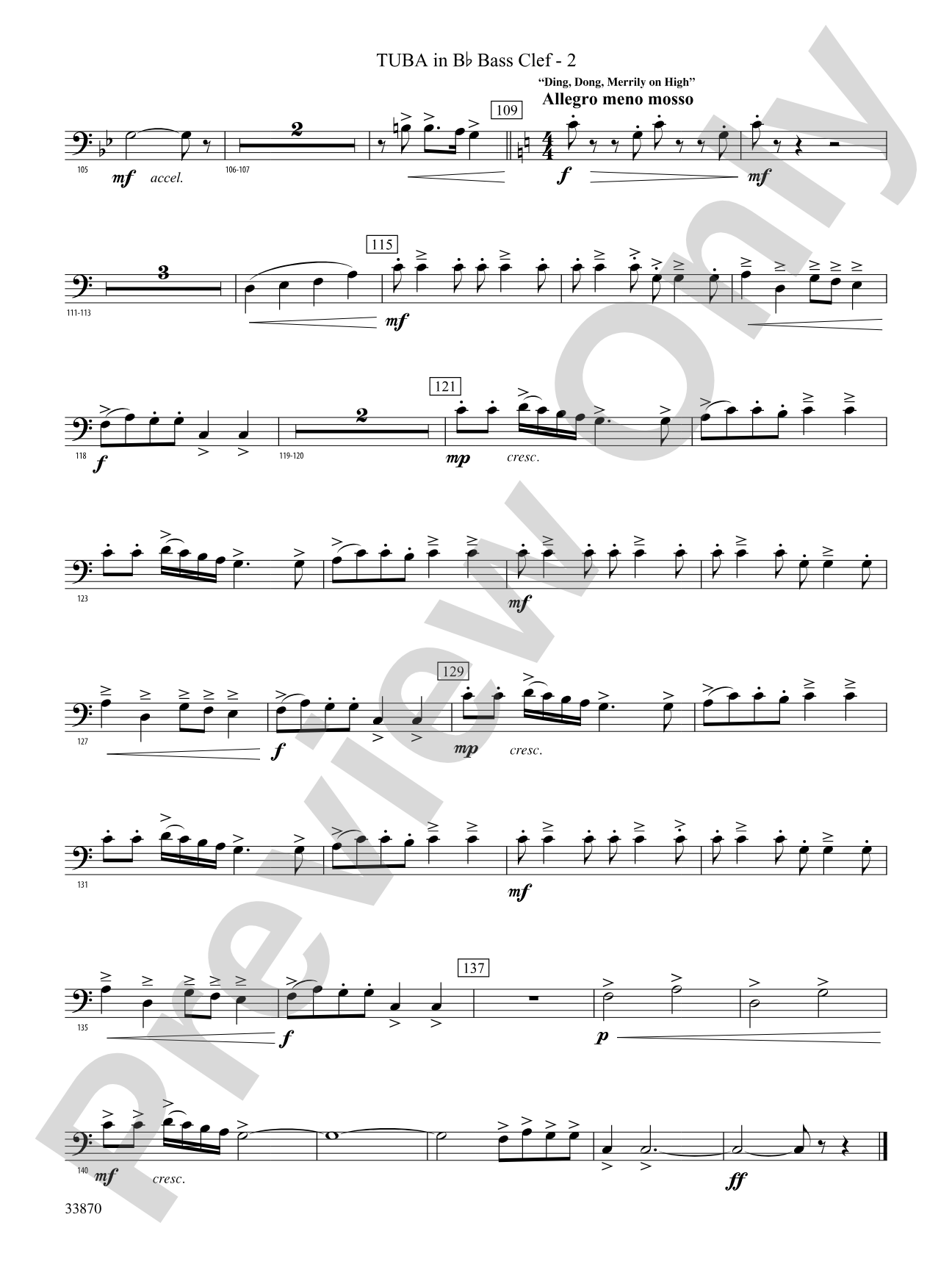 Carols of the Season: (wp) B-flat Tuba B.C.