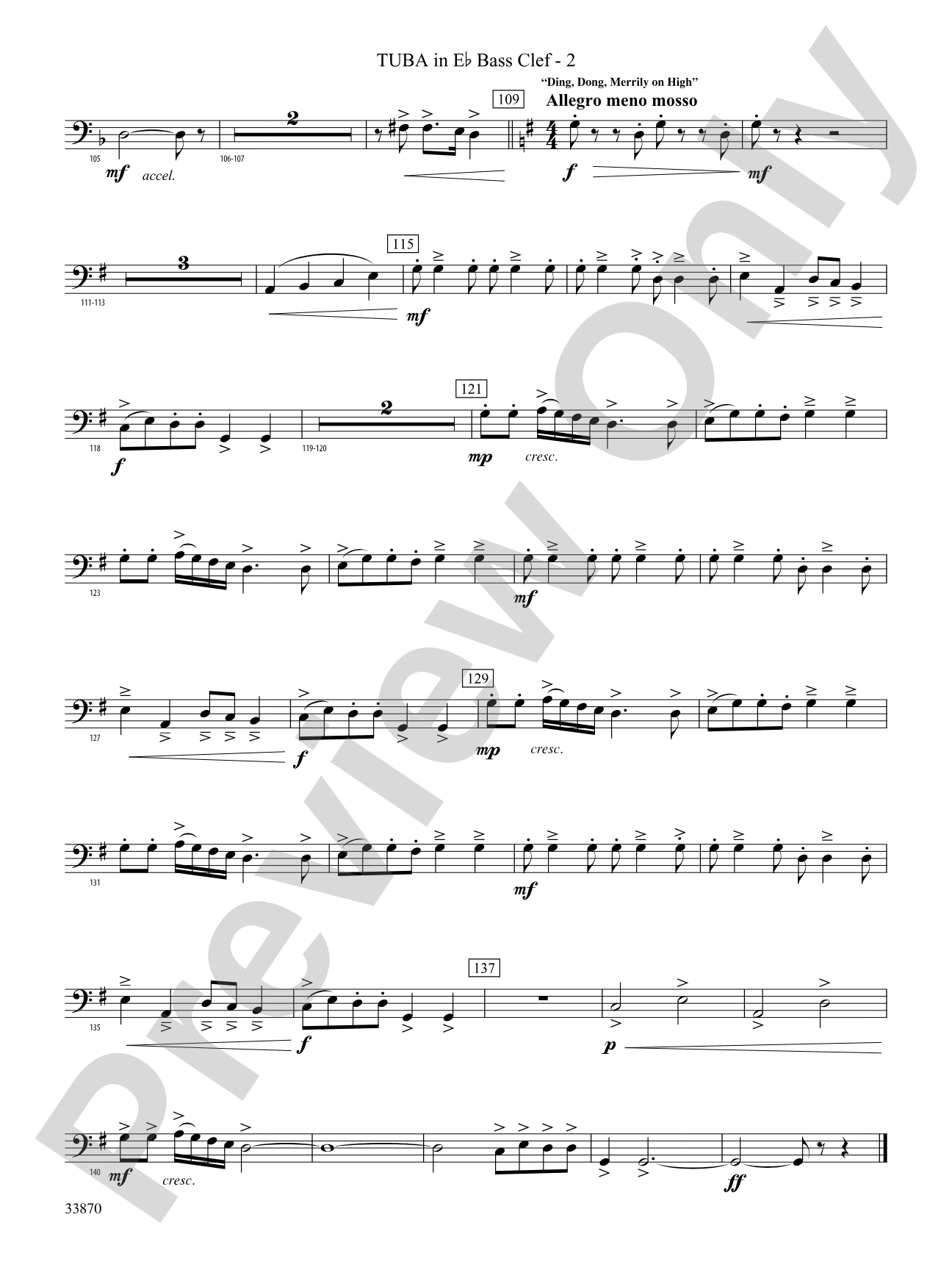 Carols of the Season: (wp) E-flat Tuba B.C.
