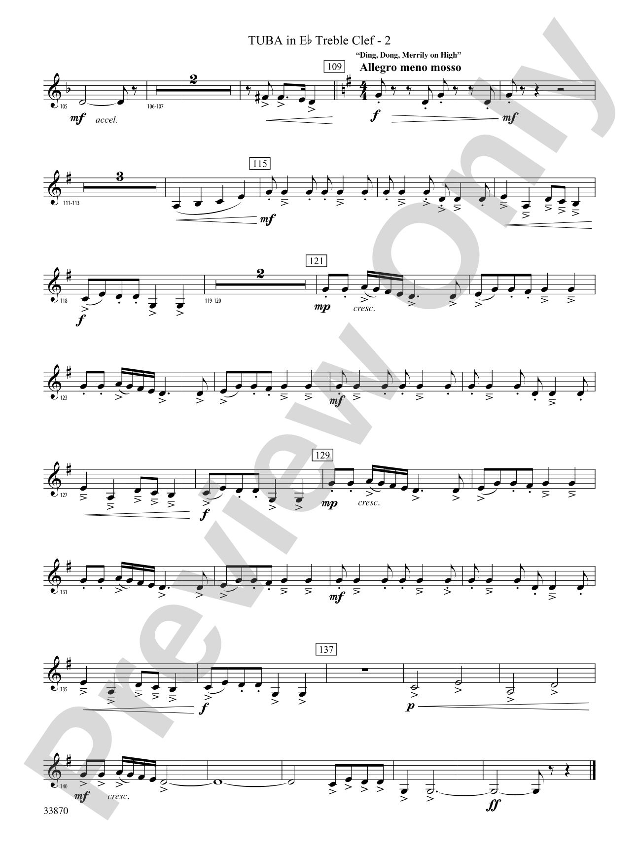 Carols of the Season: (wp) E-flat Tuba T.C.