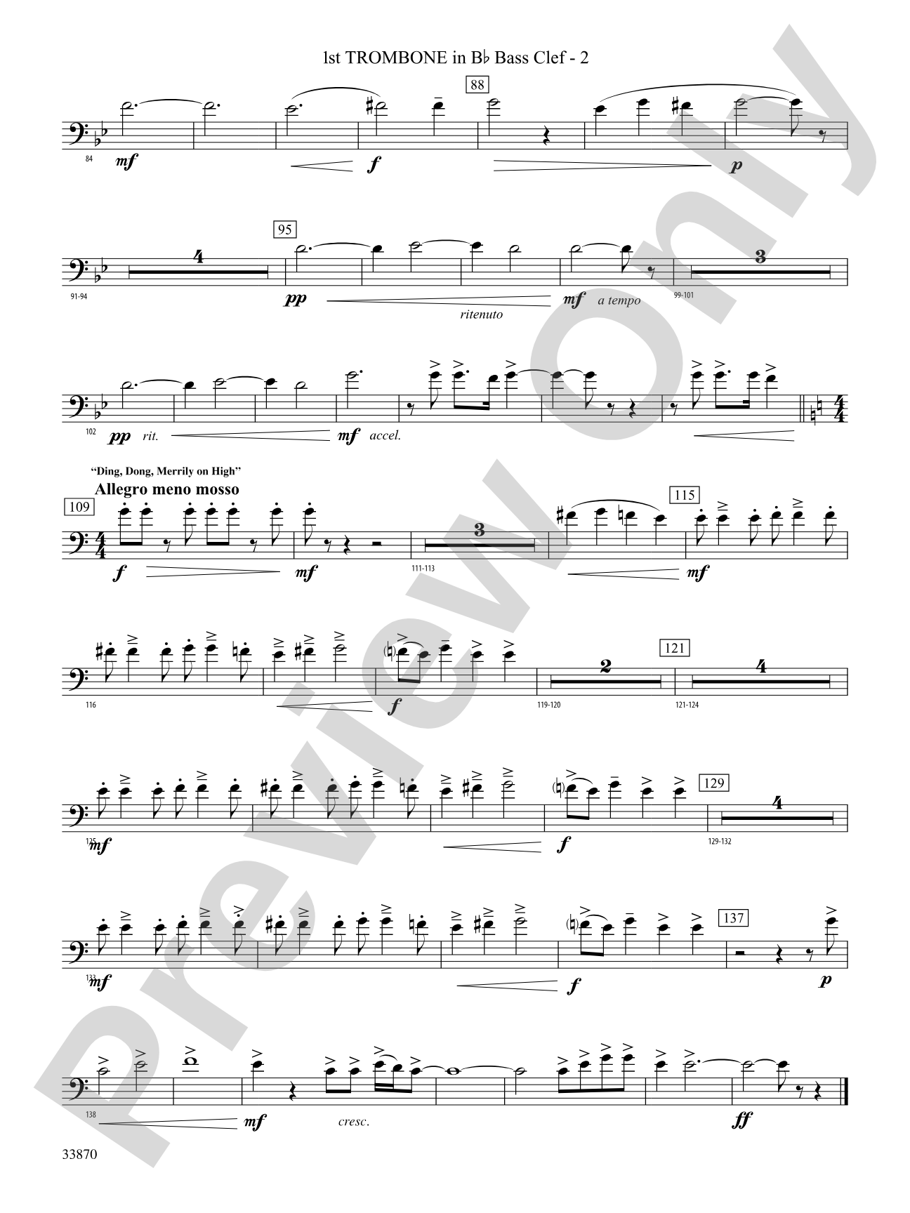 Carols of the Season: (wp) 1st B-flat Trombone B.C.