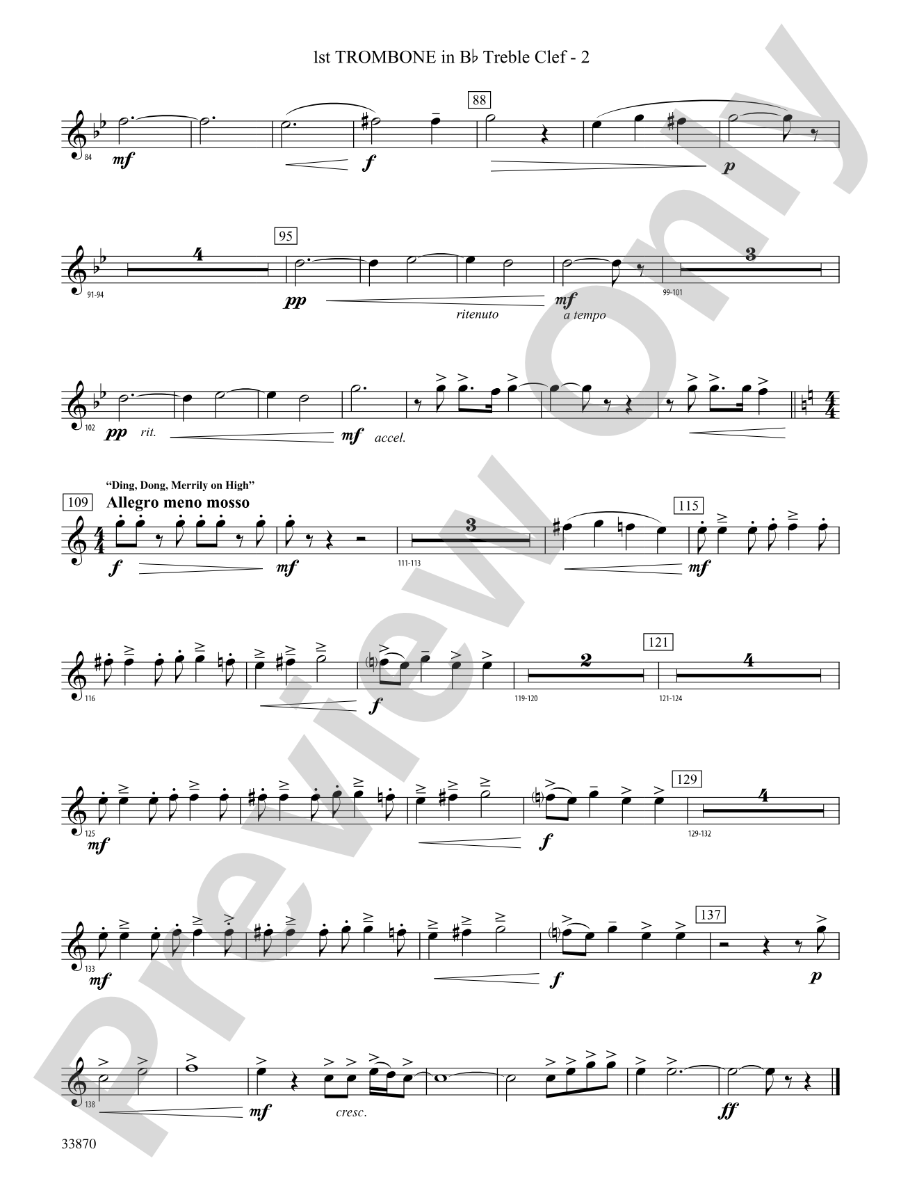 Carols of the Season: (wp) 1st B-flat Trombone T.C.