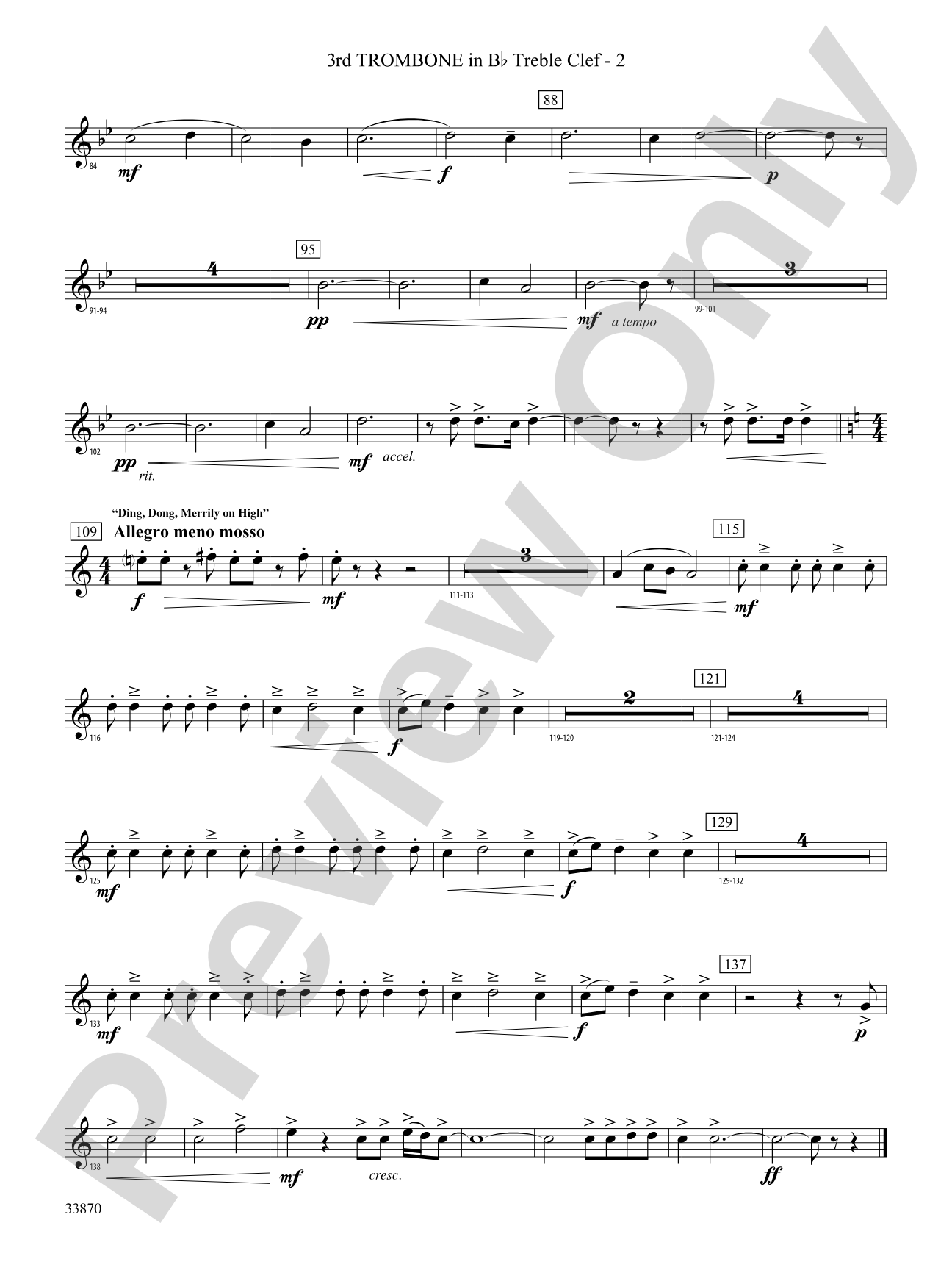 Carols of the Season: (wp) 3rd B-flat Trombone T.C.