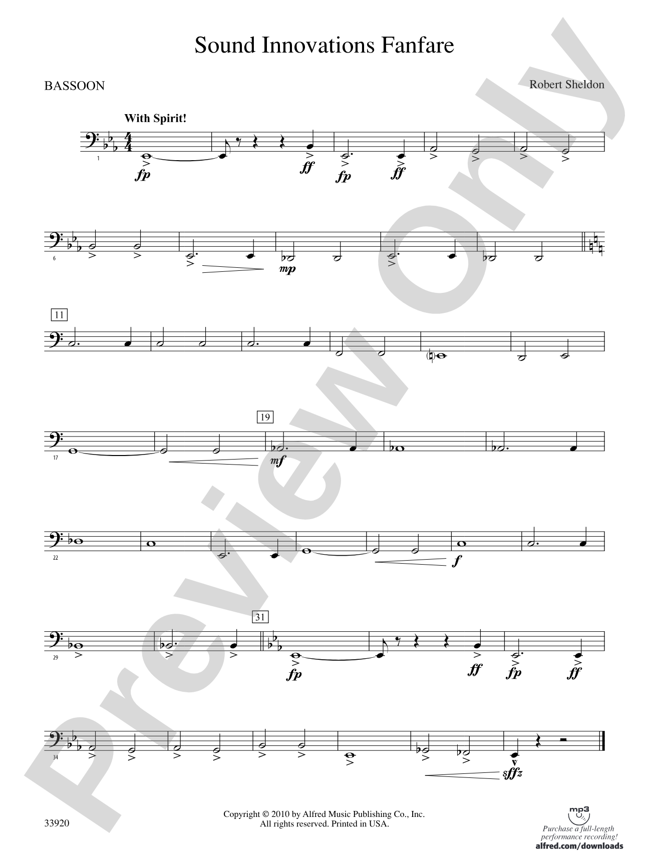 Sound Innovations Fanfare: Bassoon