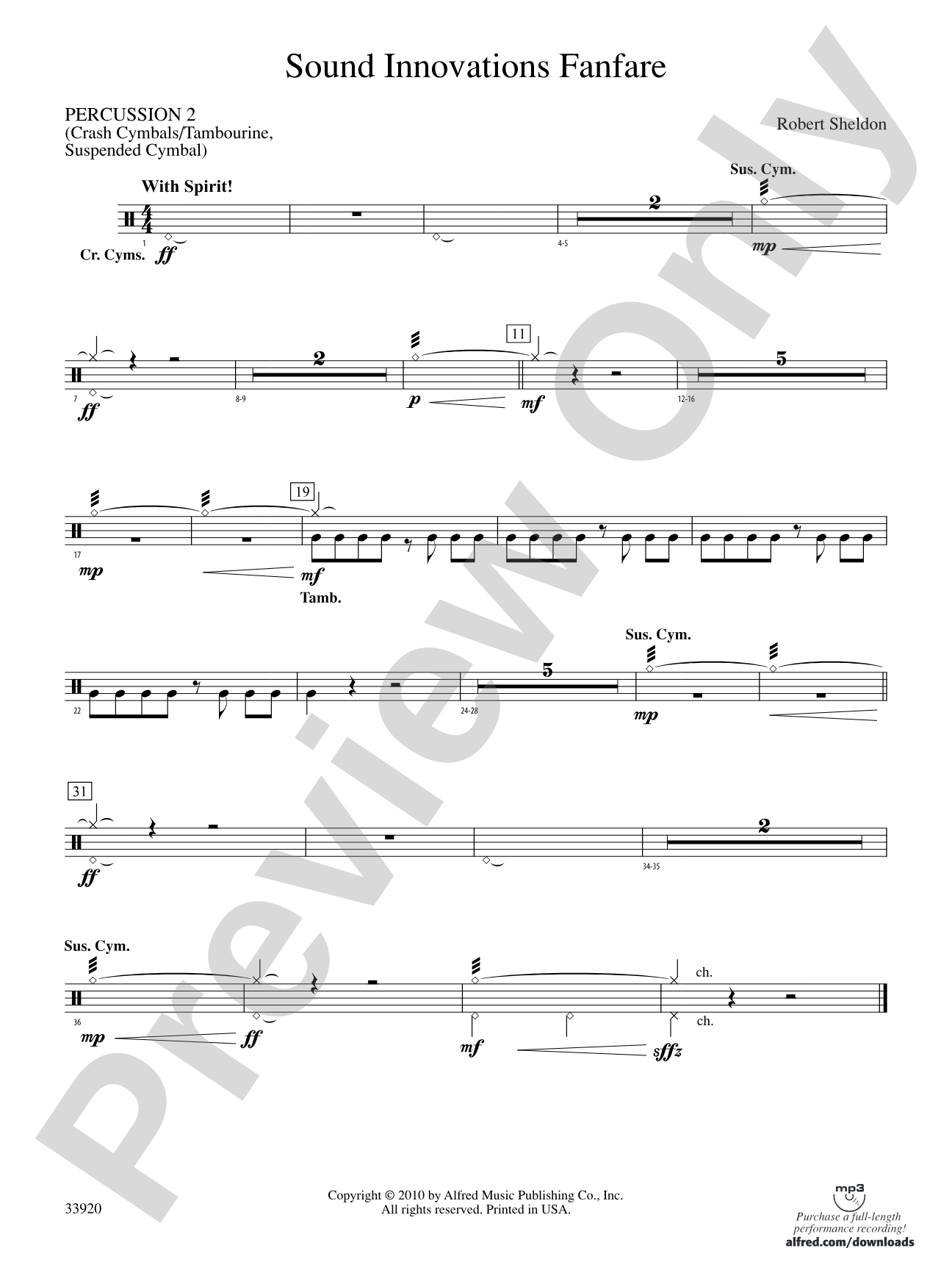 Sound Innovations Fanfare: 2nd Percussion