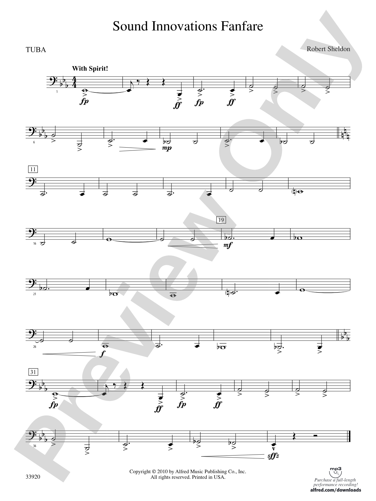 Sound Innovations Fanfare: Tuba