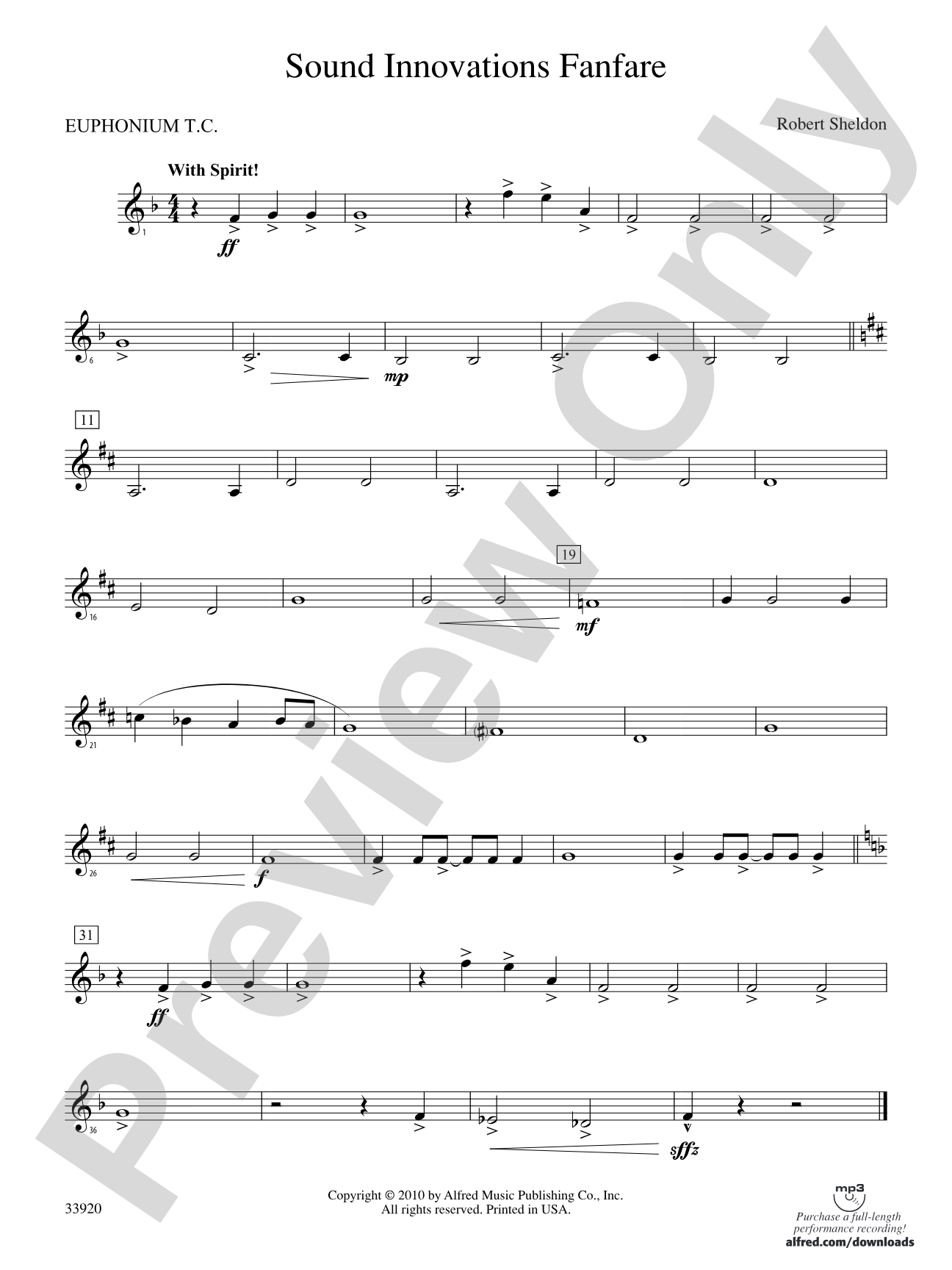 Sound Innovations Fanfare: (wp) Baritone T.C.