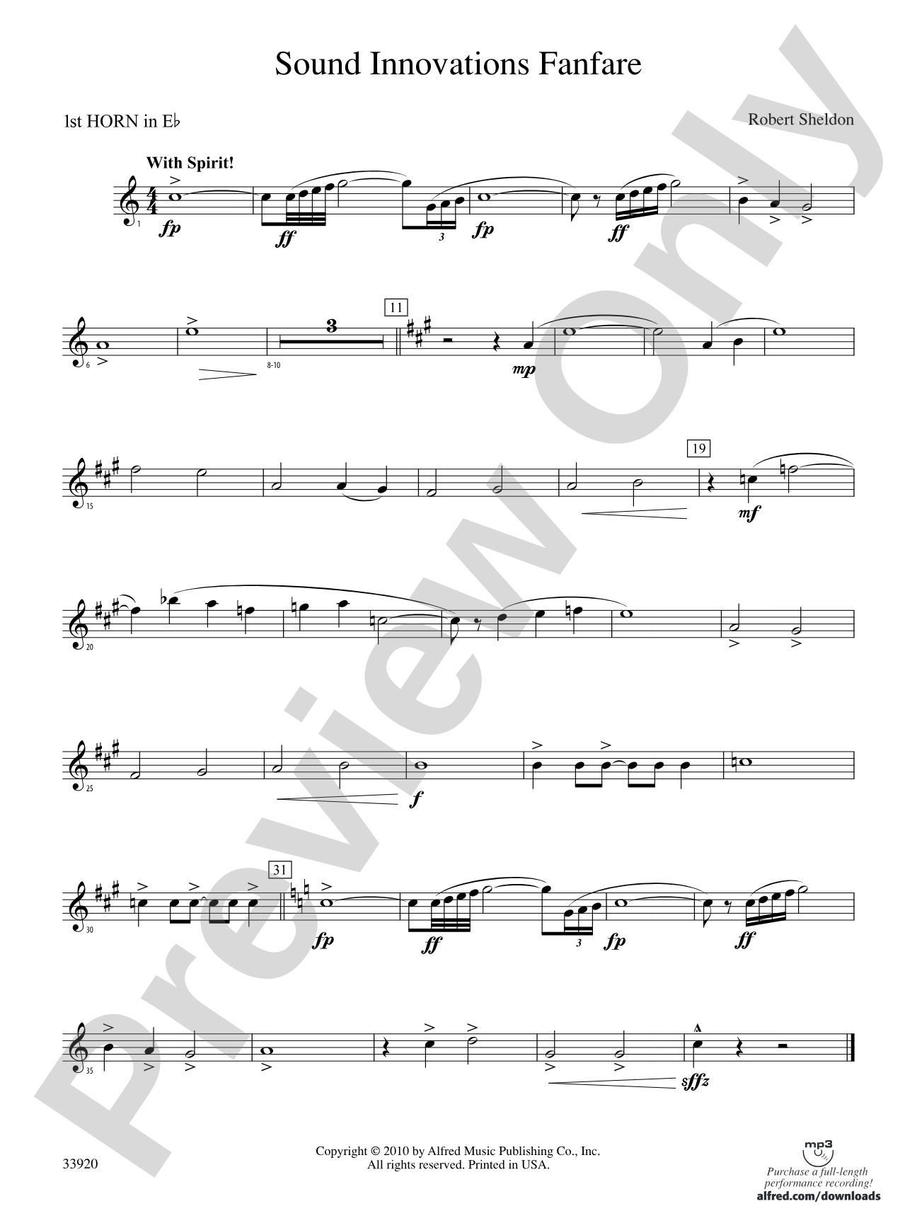 Sound Innovations Fanfare: (wp) 1st Horn in E-flat