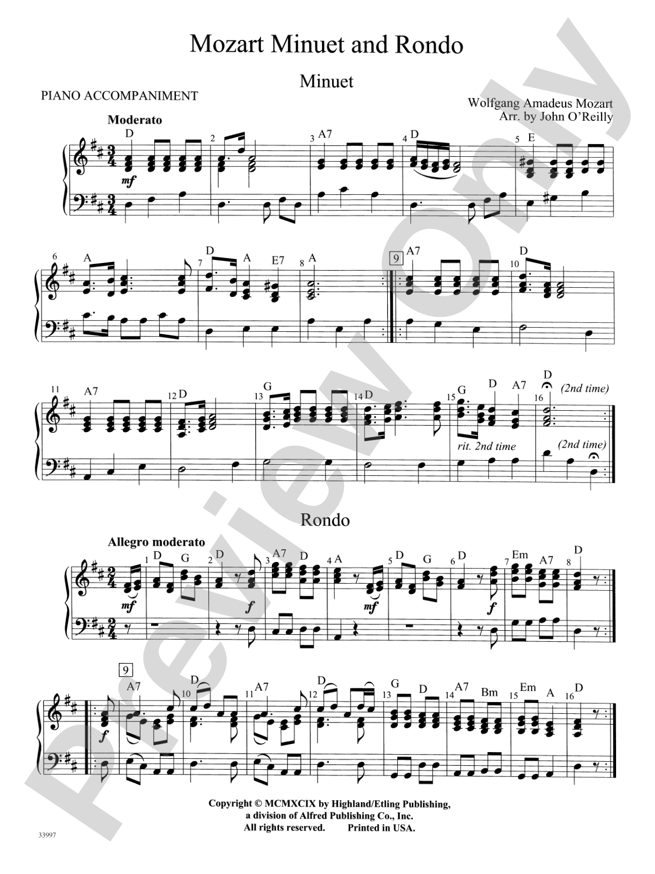 Mozart Classics: Piano Accompaniment