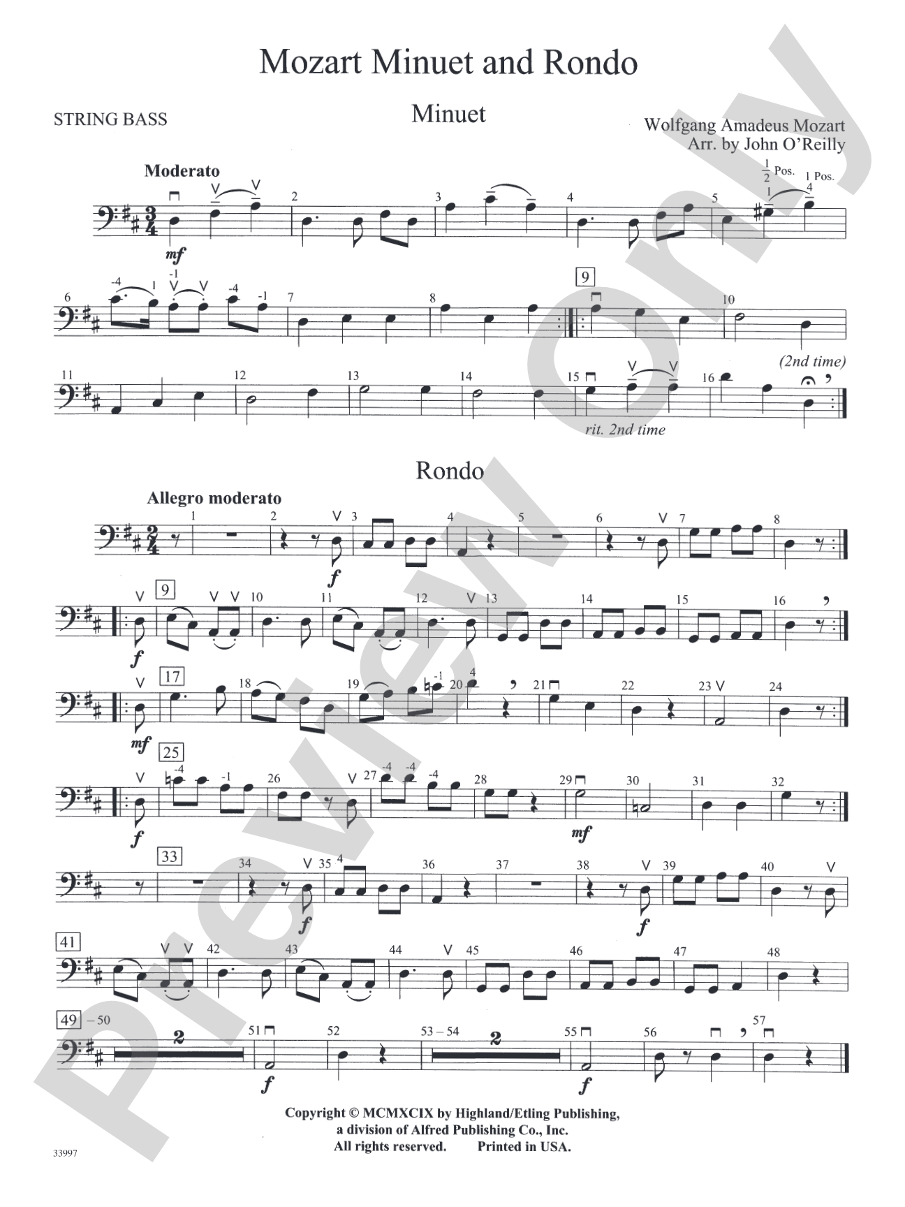 Mozart Classics: String Bass