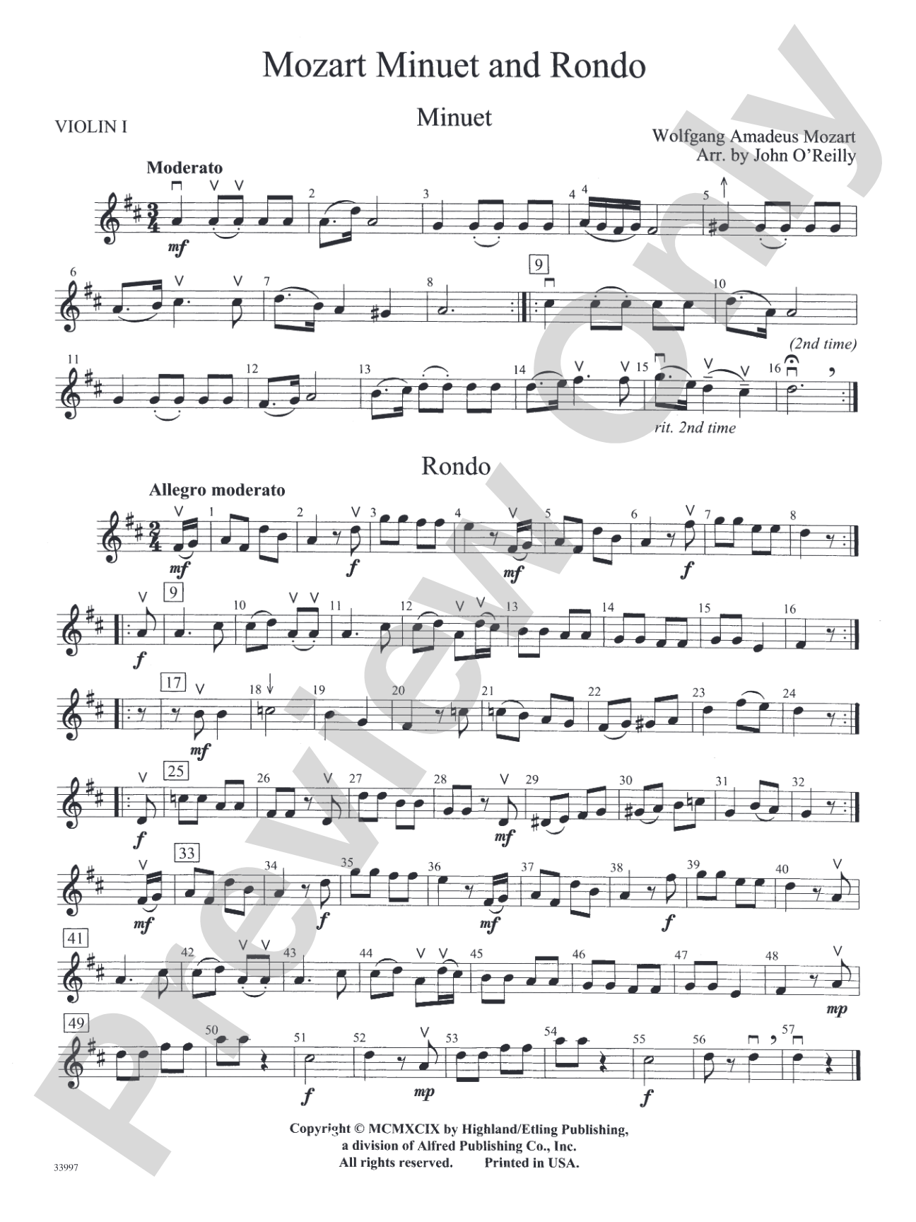 Mozart Classics: 1st Violin